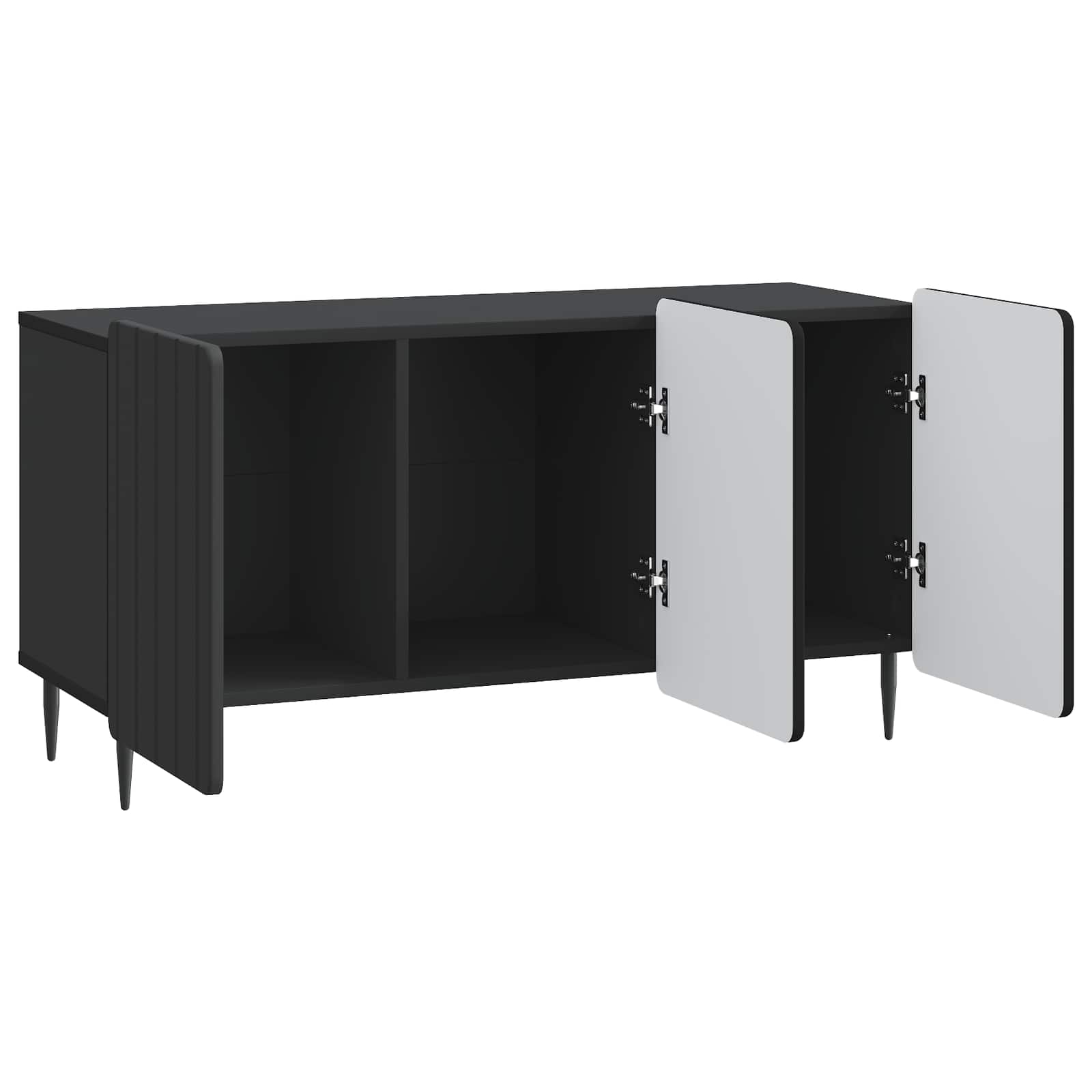 TV-kast Zwart 99 x 34,5 x 52 cm Bewerkt hout is nu te koop bij PeponiXL, paradijselijk wonen!