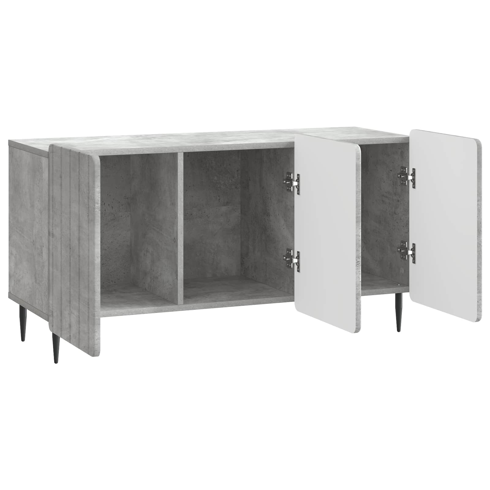 TV-kast Betongrijs 99 x 34,5 x 52 cm Bewerkt hout is nu te koop bij PeponiXL, paradijselijk wonen!