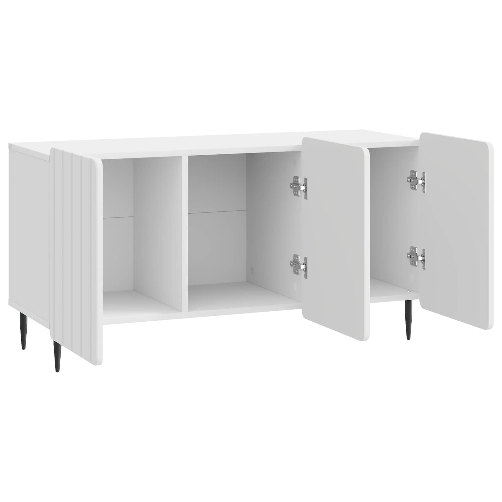 TV-kast Hoogglans Wit 99 x 34,5 x 52 cm Bewerkt hout is nu te koop bij PeponiXL, paradijselijk wonen!