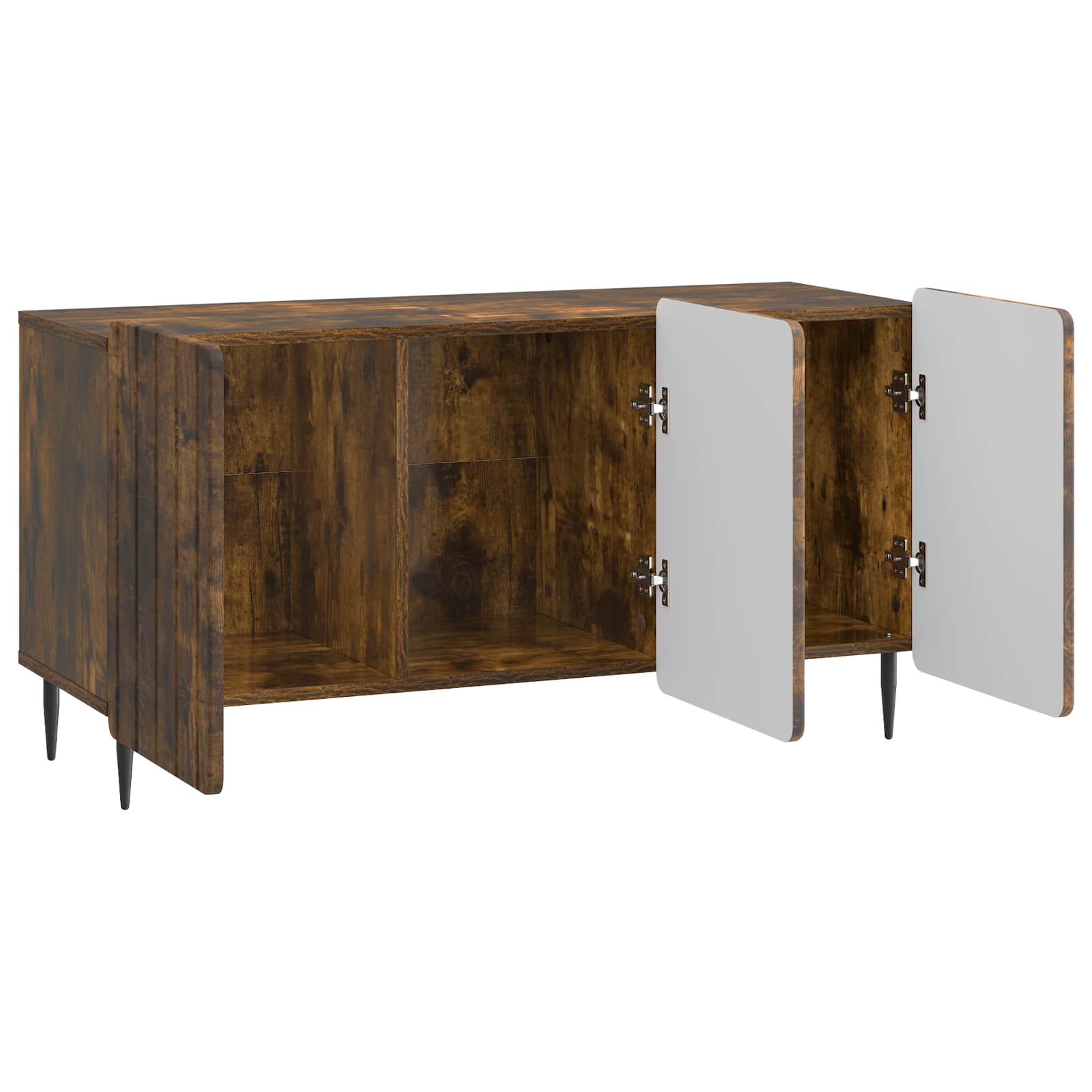 TV-kast Gerookt eiken 99 x 34,5 x 52 cm Bewerkt hout is nu te koop bij PeponiXL, paradijselijk wonen!