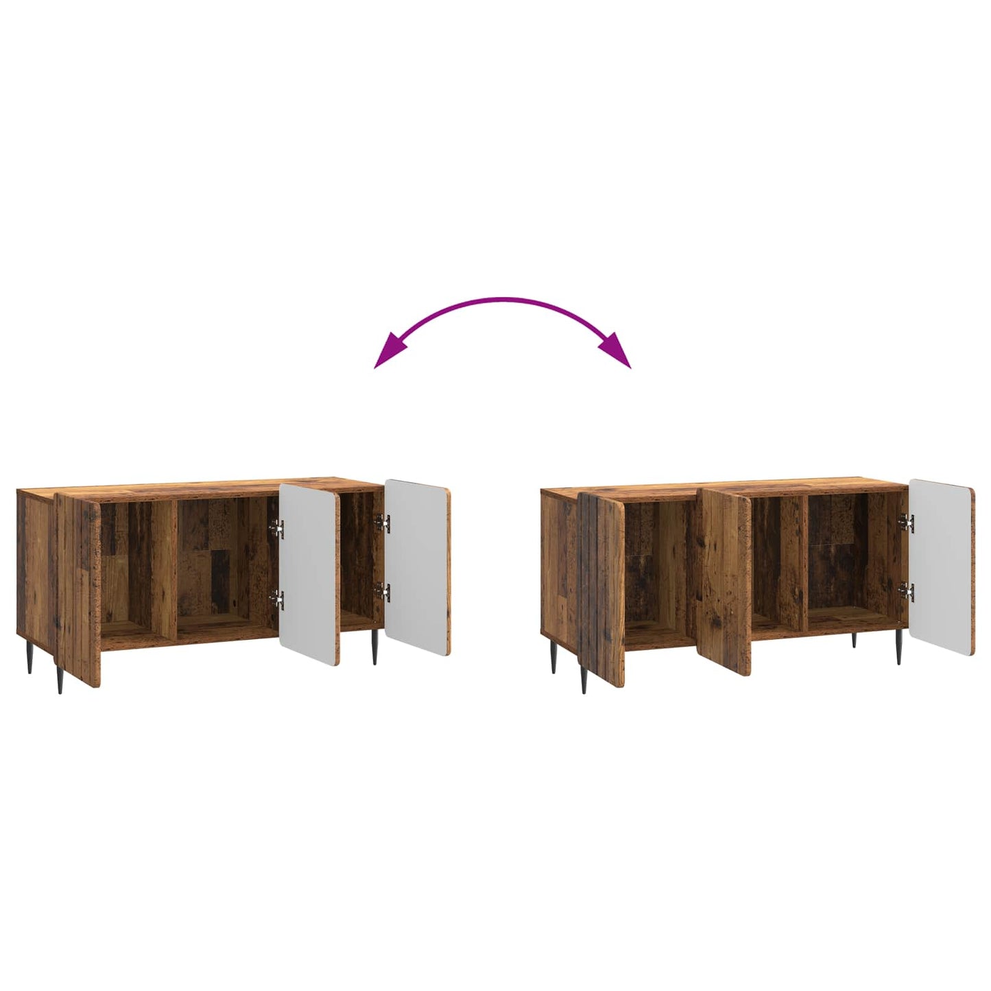 TV-kast Oud hout 99 x 34,5 x 52 cm Bewerkt hout is nu te koop bij PeponiXL, paradijselijk wonen!