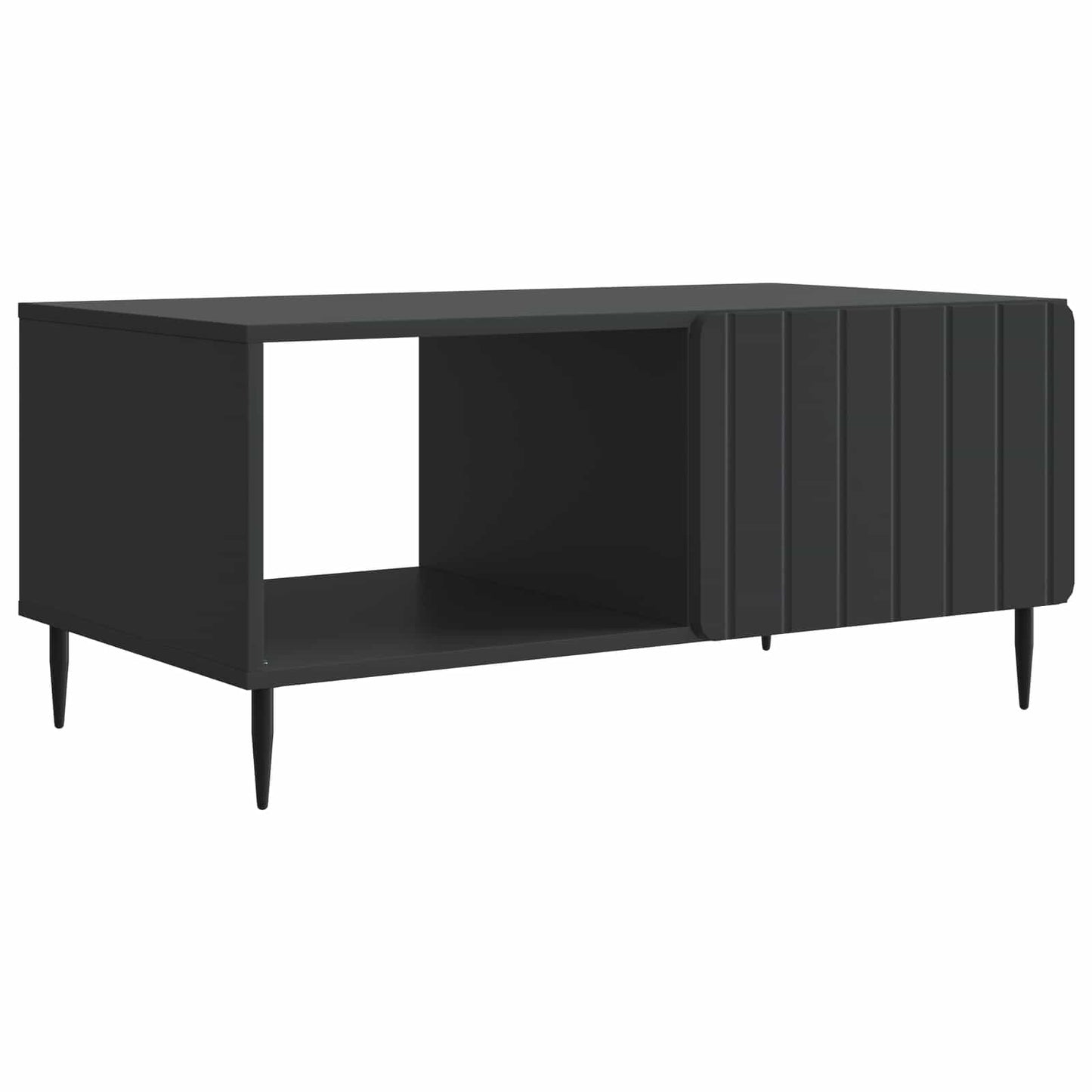 Salontafel Zwart 90 x 50 x 40 cm Bewerkt hout is nu te koop bij PeponiXL, paradijselijk wonen!