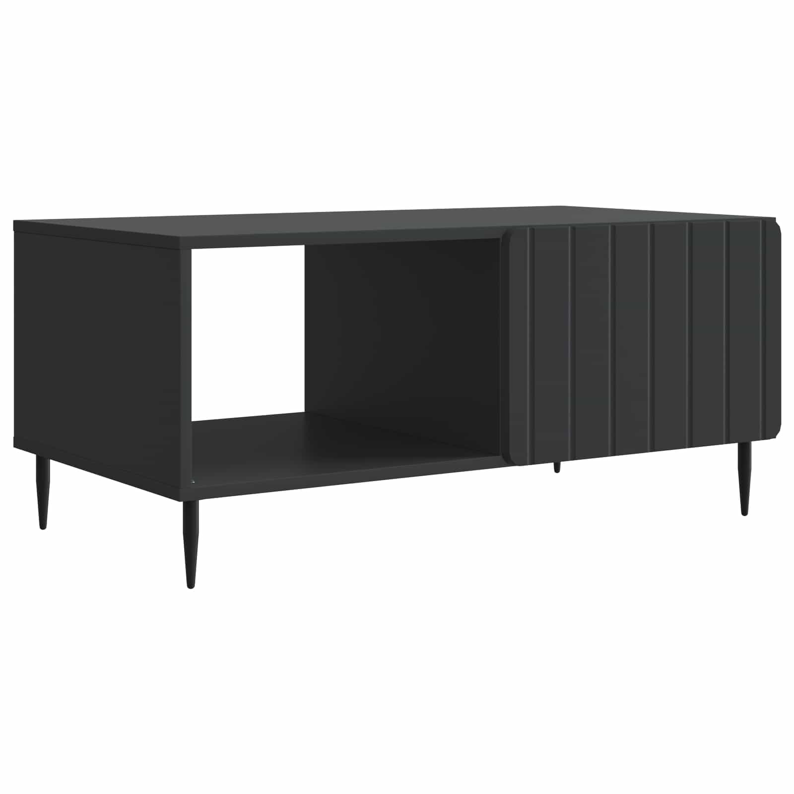 Salontafel Zwart 90 x 50 x 40 cm Bewerkt hout is nu te koop bij PeponiXL, paradijselijk wonen!