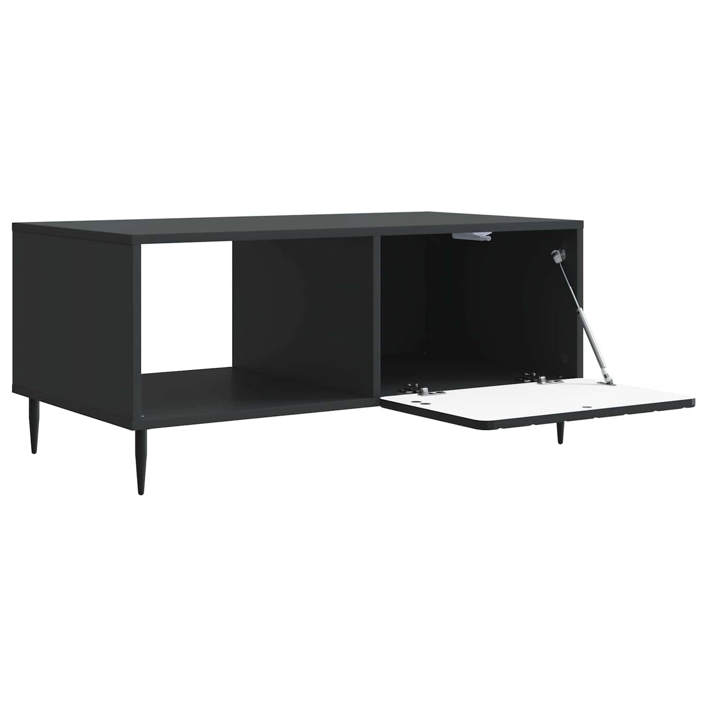Salontafel Zwart 90 x 50 x 40 cm Bewerkt hout is nu te koop bij PeponiXL, paradijselijk wonen!