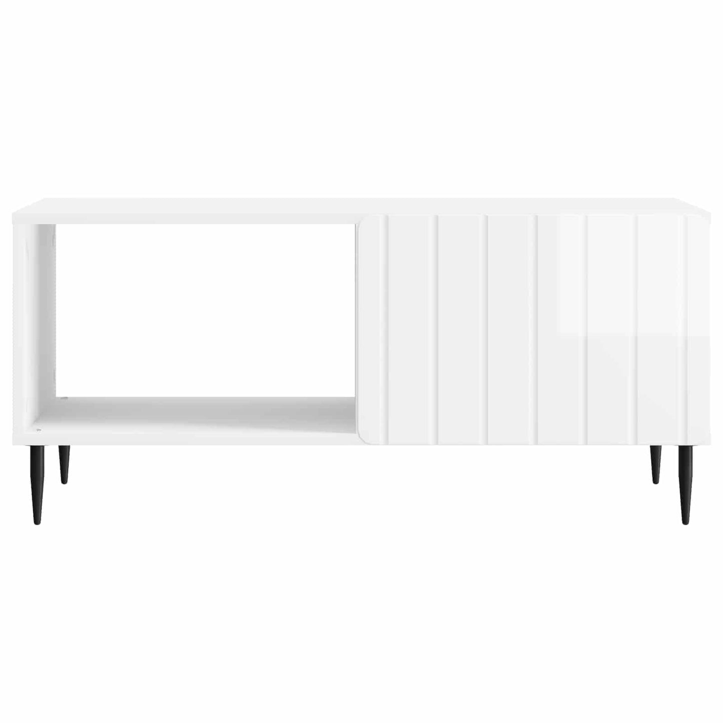 Salontafel Hoogglans Wit 90 x 50 x 40 cm Bewerkt hout is nu te koop bij PeponiXL, paradijselijk wonen!