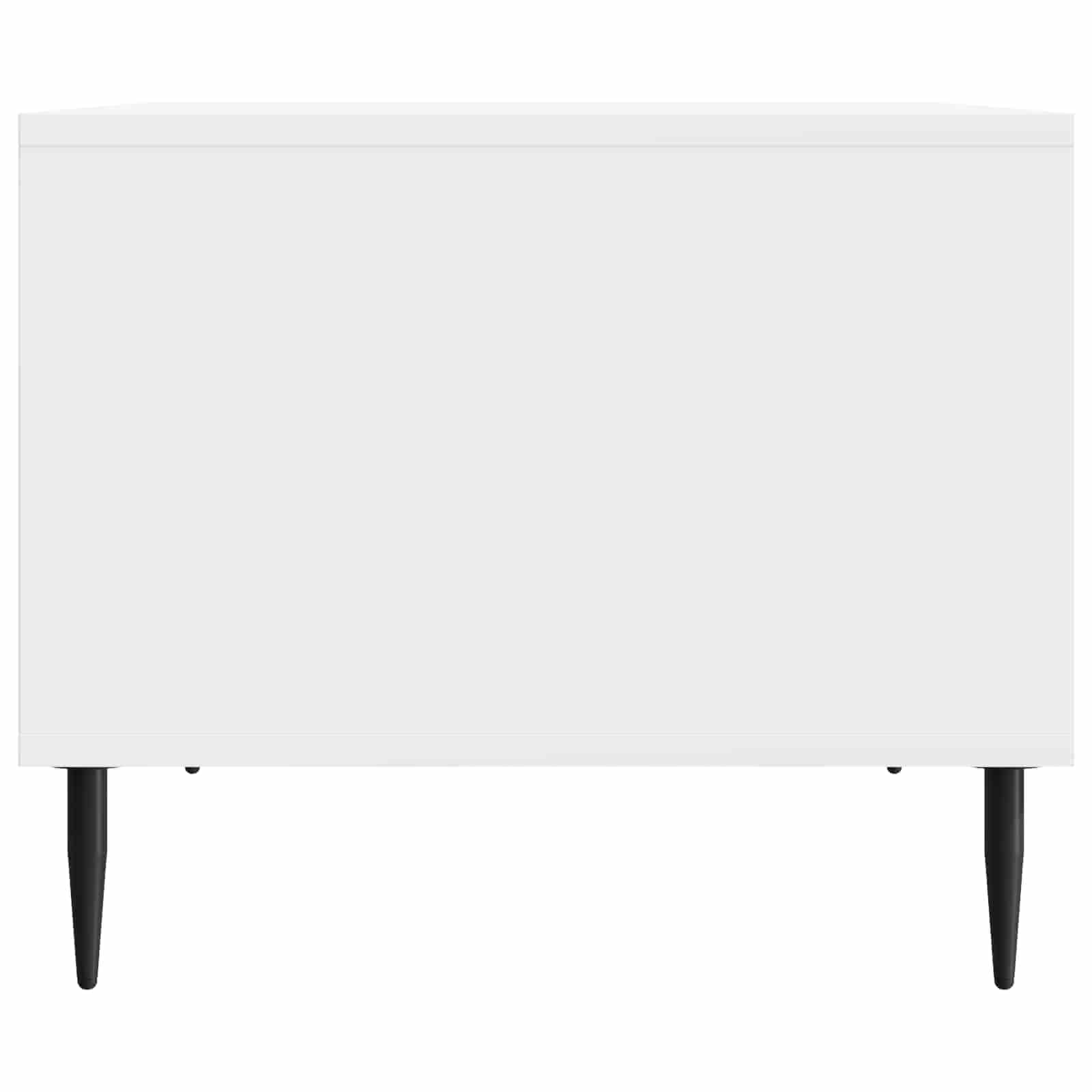 Salontafel Hoogglans Wit 90 x 50 x 40 cm Bewerkt hout is nu te koop bij PeponiXL, paradijselijk wonen!