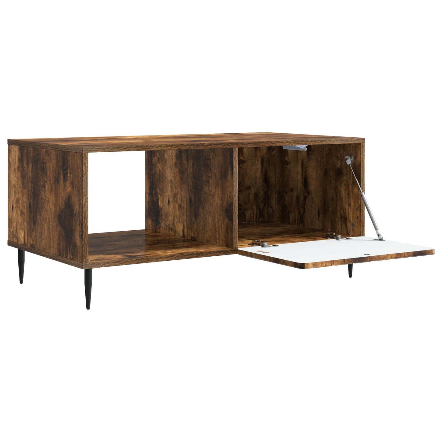 Salontafel Gerookt eiken 90 x 50 x 40 cm Bewerkt hout is nu te koop bij PeponiXL, paradijselijk wonen!