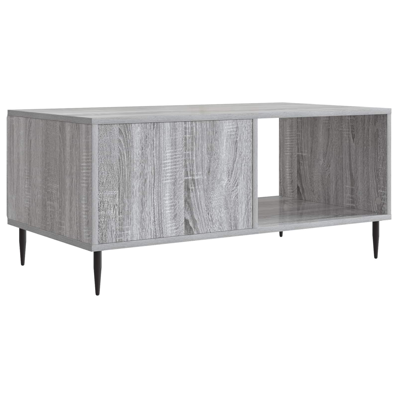 Salontafel Grijs Sonoma 90 x 50 x 40 cm Bewerkt hout is nu te koop bij PeponiXL, paradijselijk wonen!