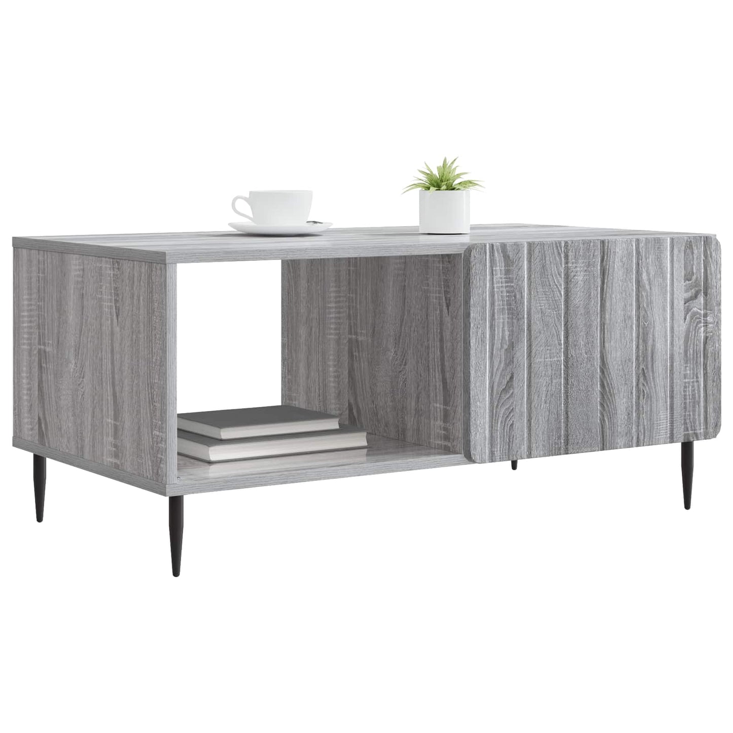Salontafel Grijs Sonoma 90 x 50 x 40 cm Bewerkt hout is nu te koop bij PeponiXL, paradijselijk wonen!