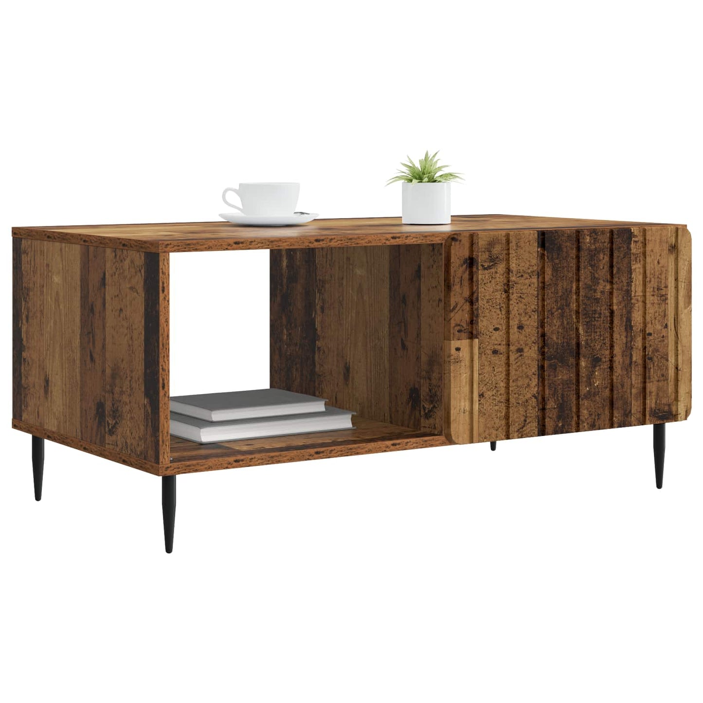 Salontafel Oud hout 90 x 50 x 40 cm Bewerkt hout is nu te koop bij PeponiXL, paradijselijk wonen!