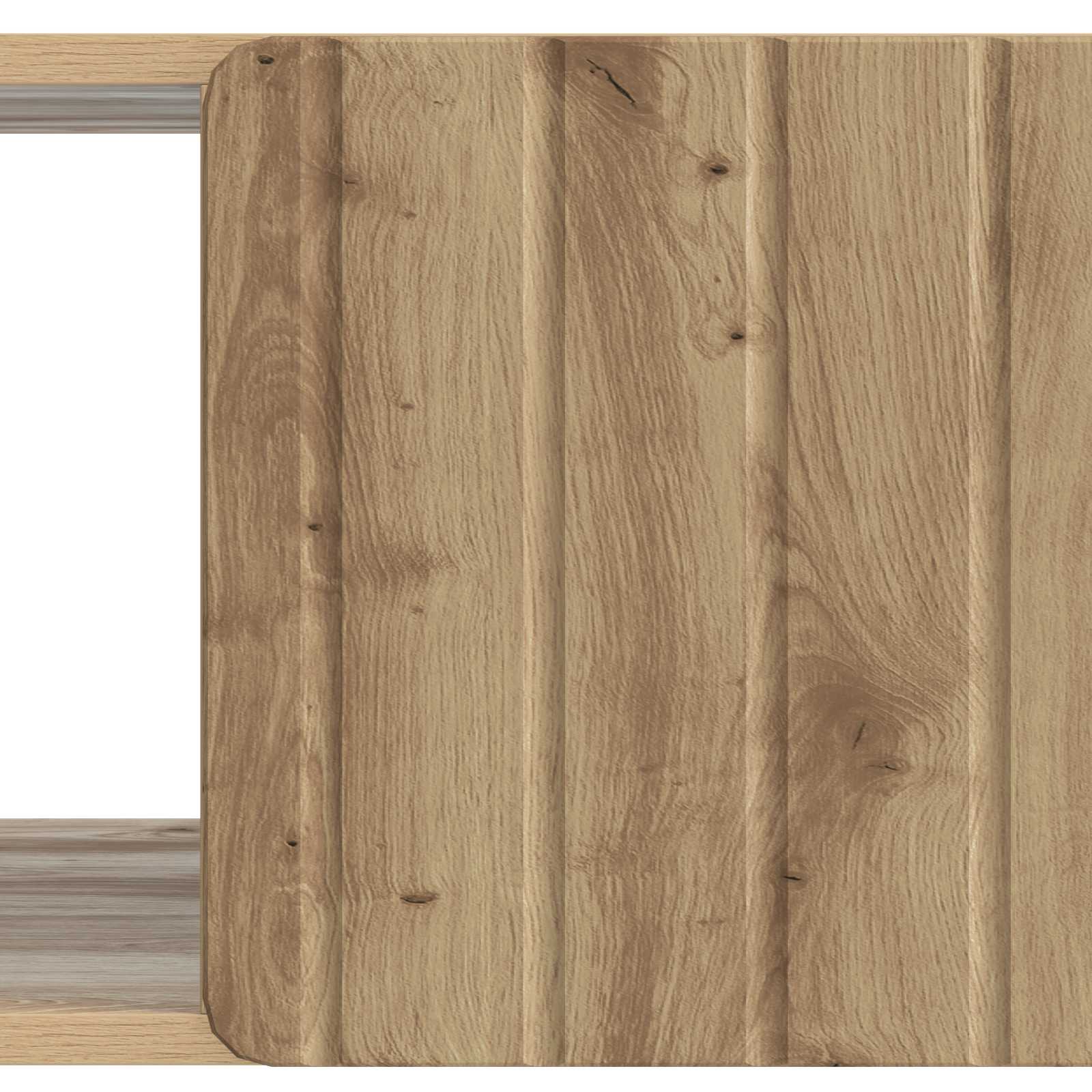 Salontafel Artisanaal eiken 90 x 50 x 40 cm Bewerkt hout is nu te koop bij PeponiXL, paradijselijk wonen!
