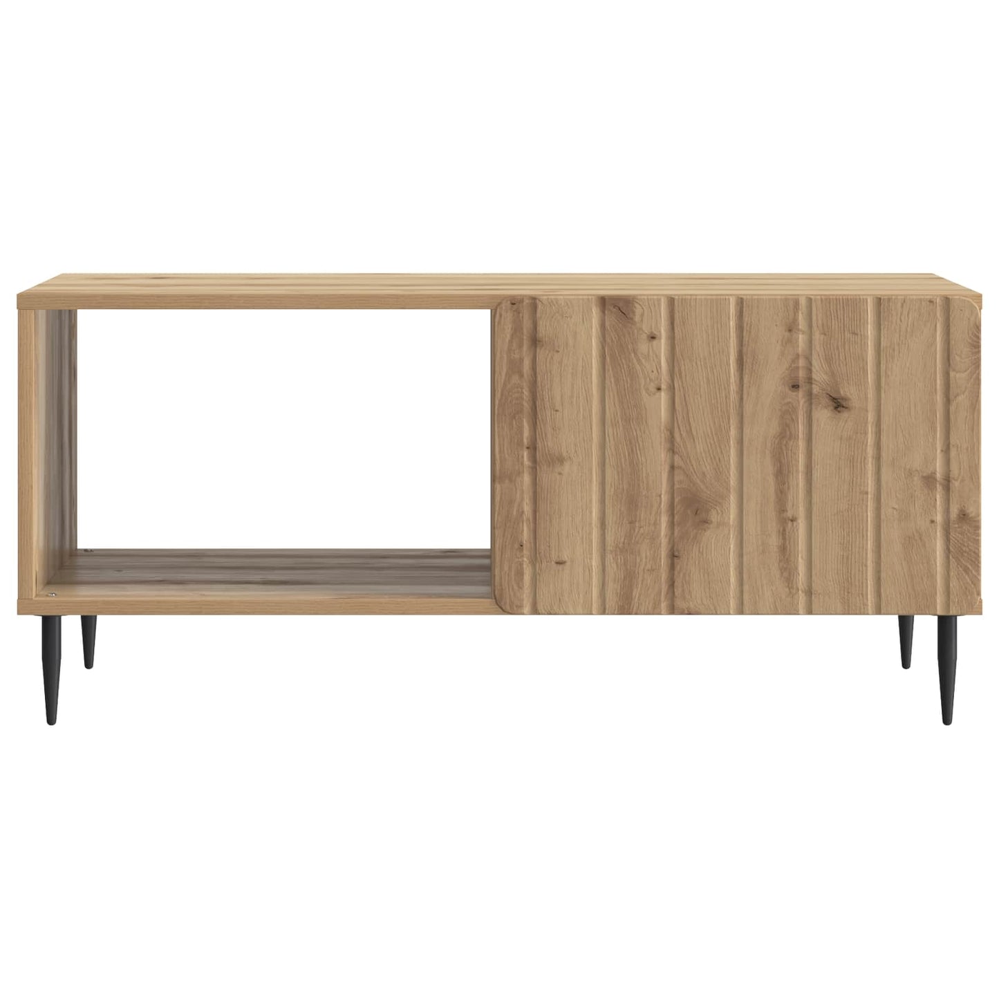 Salontafel Artisanaal eiken 90 x 50 x 40 cm Bewerkt hout is nu te koop bij PeponiXL, paradijselijk wonen!