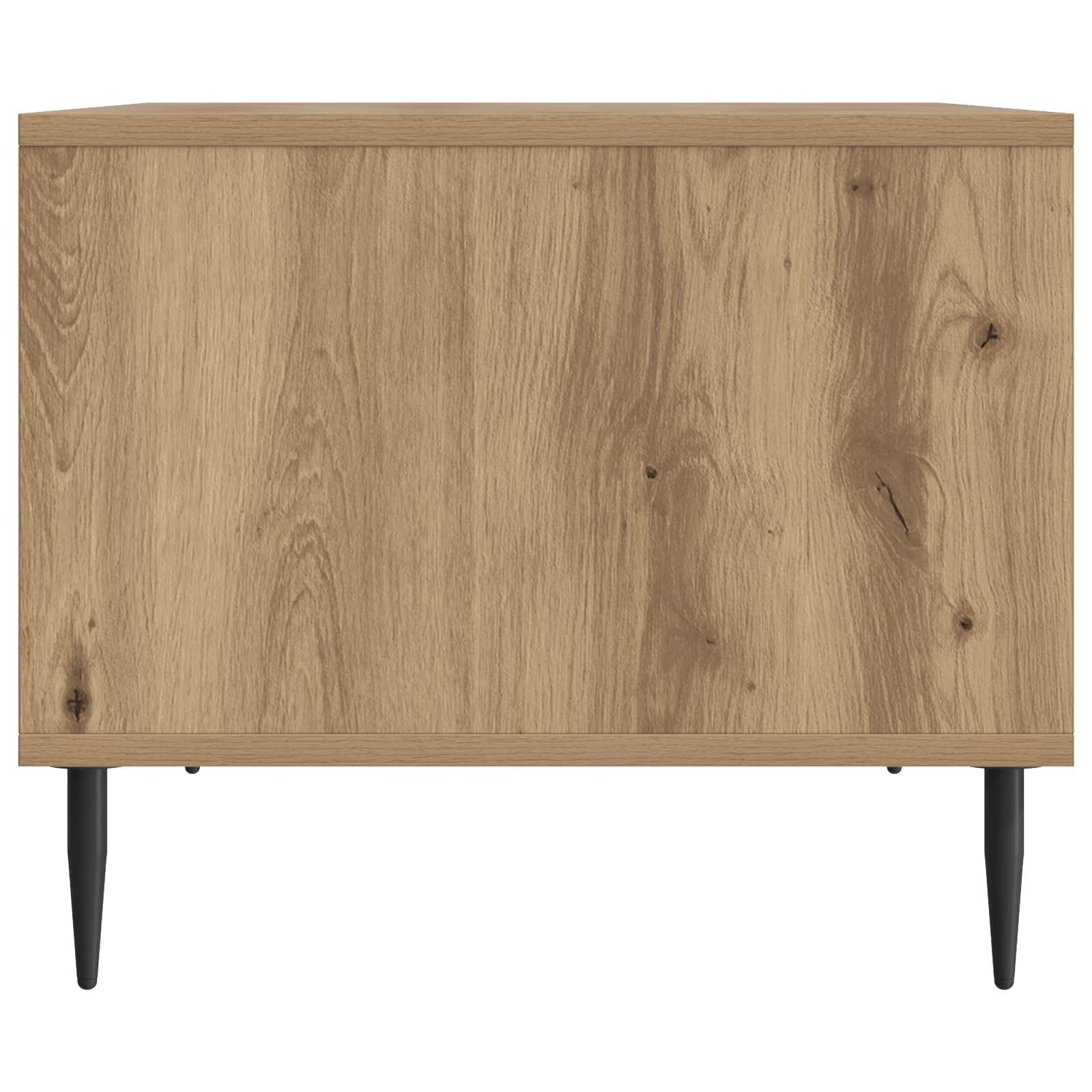 Salontafel Artisanaal eiken 90 x 50 x 40 cm Bewerkt hout is nu te koop bij PeponiXL, paradijselijk wonen!