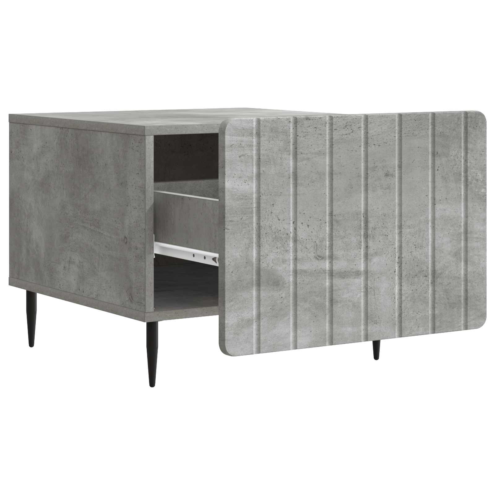 Salontafel met lade Betongrijs 49 x 50 x 42 cm Bewerkt hout is nu te koop bij PeponiXL, paradijselijk wonen!