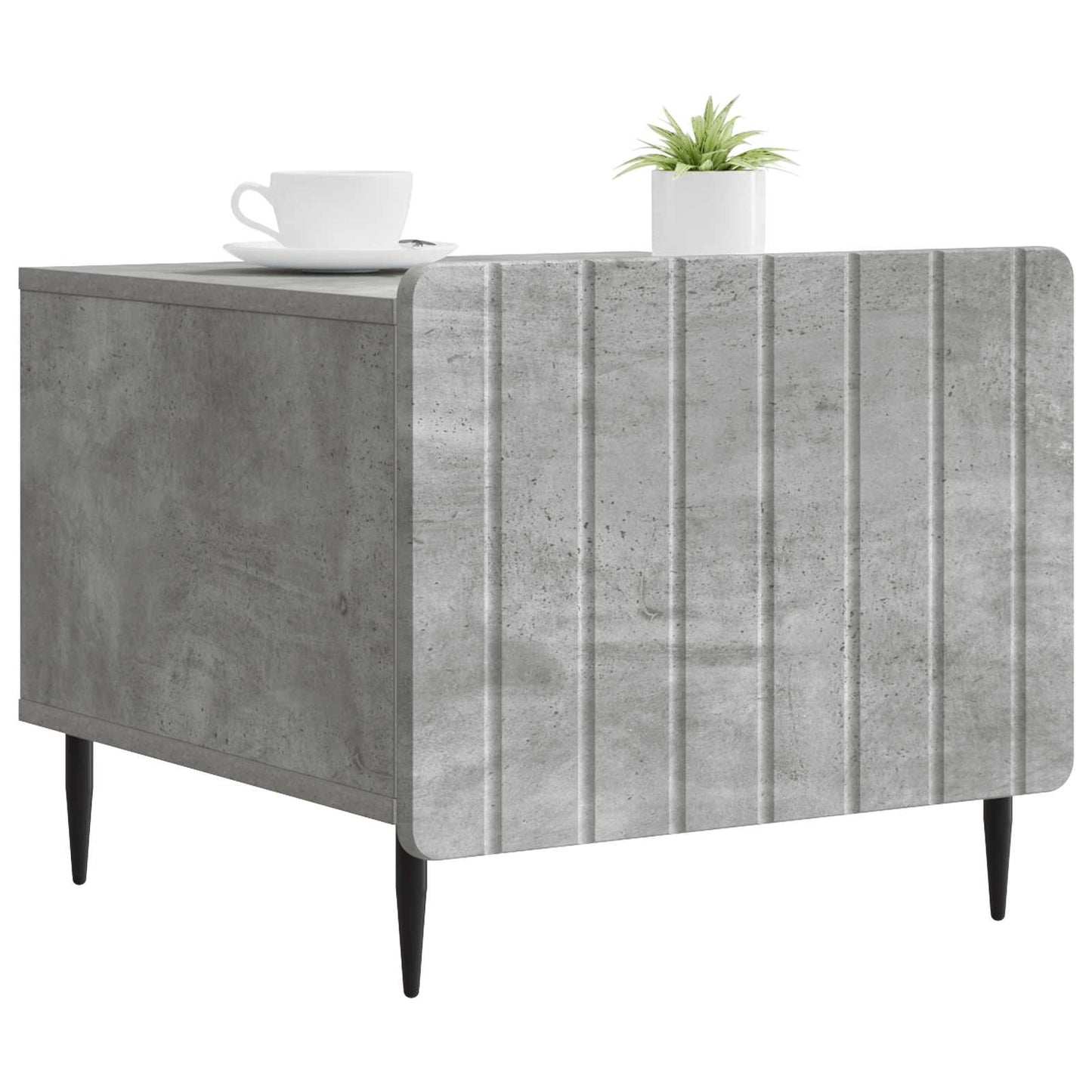 Salontafel met lade Betongrijs 49 x 50 x 42 cm Bewerkt hout is nu te koop bij PeponiXL, paradijselijk wonen!