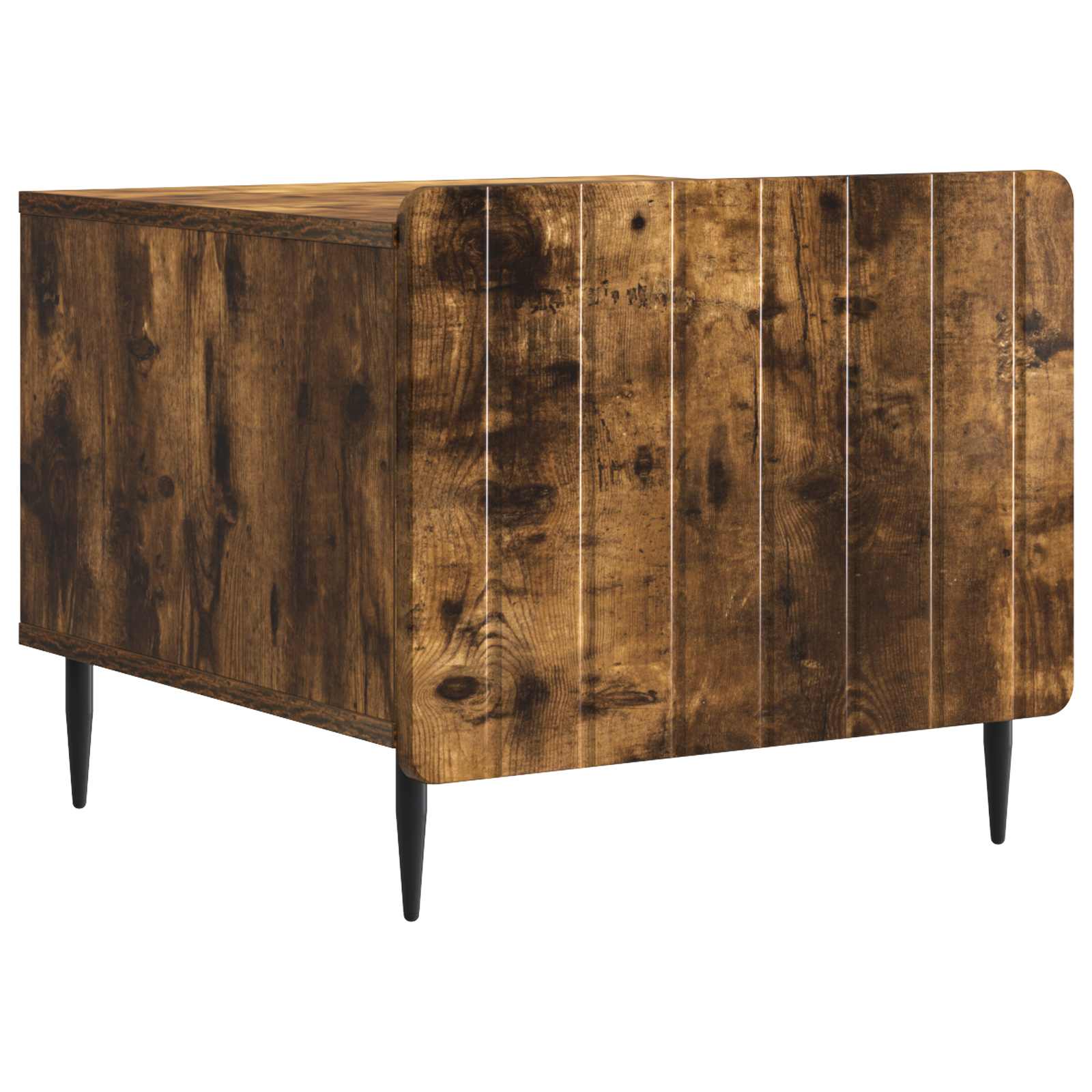 Salontafel met lade Gerookt eiken 49 x 50 x 42 cm Bewerkt hout is nu te koop bij PeponiXL, paradijselijk wonen!