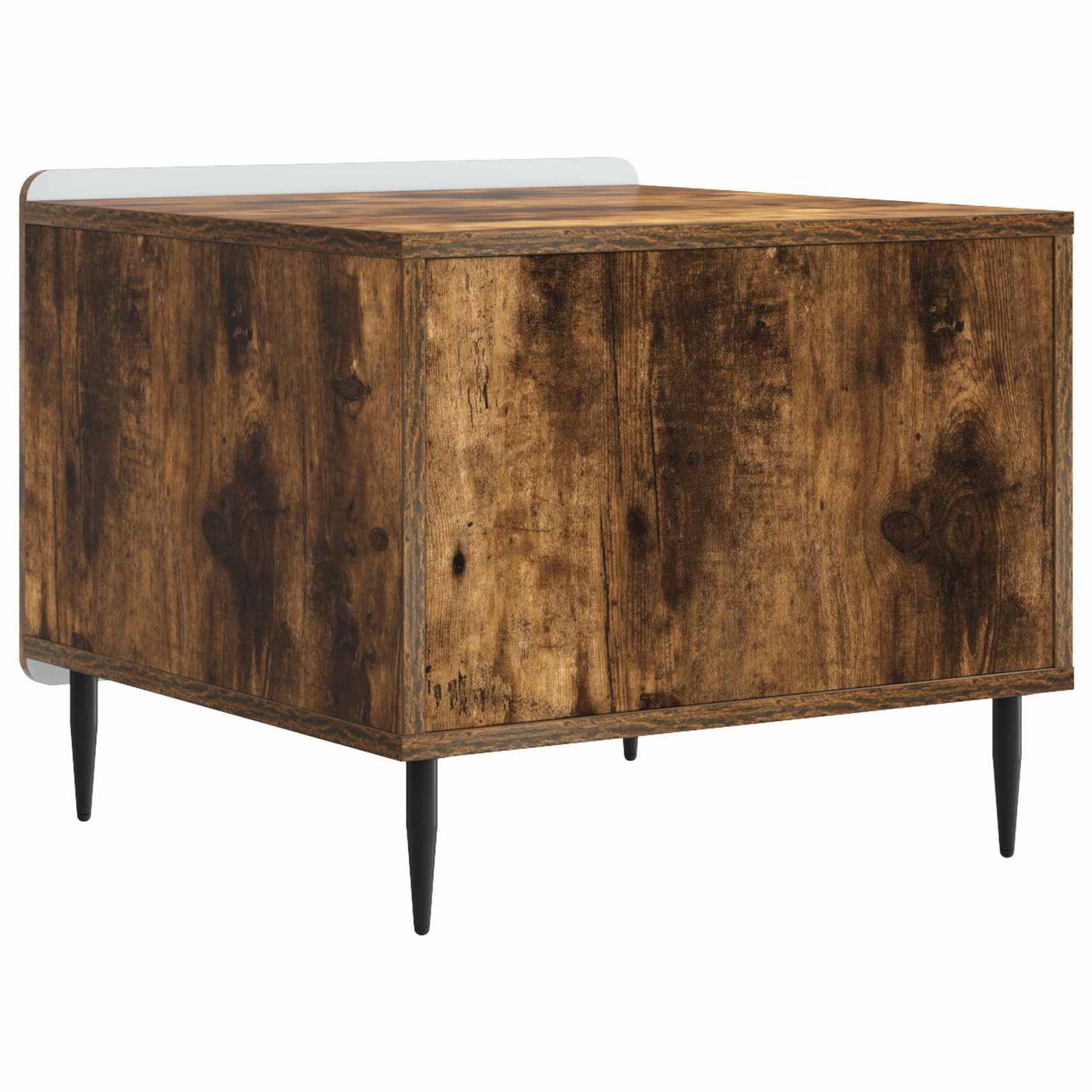Salontafel met lade Gerookt eiken 49 x 50 x 42 cm Bewerkt hout is nu te koop bij PeponiXL, paradijselijk wonen!