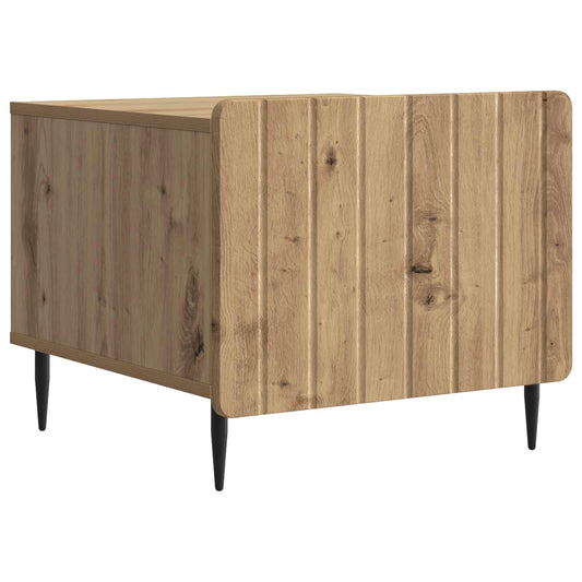 Salontafel Artisanaal eiken 49 x 50 x 42 cm Bewerkt hout is nu te koop bij PeponiXL, paradijselijk wonen!