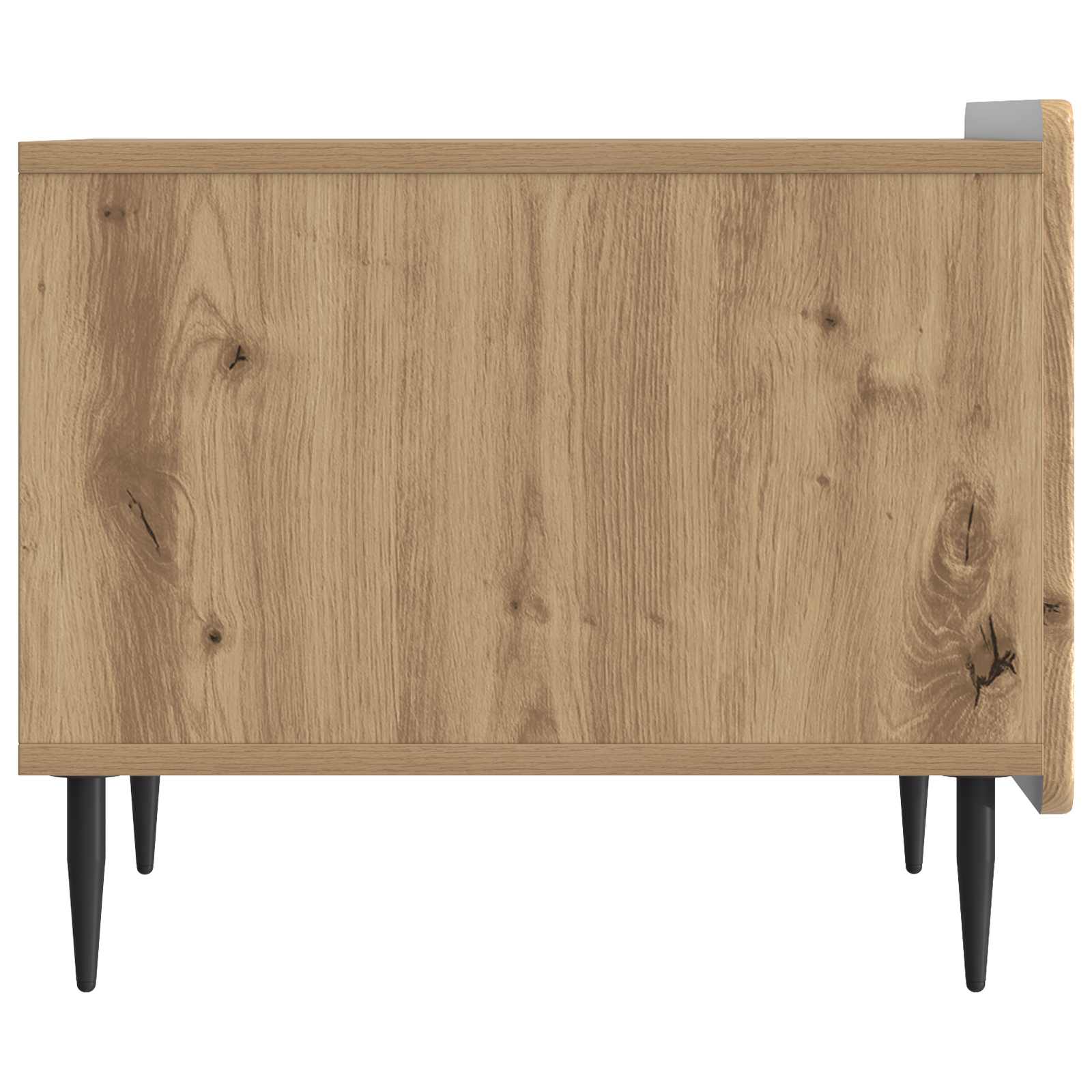 Salontafel Artisanaal eiken 49 x 50 x 42 cm Bewerkt hout is nu te koop bij PeponiXL, paradijselijk wonen!