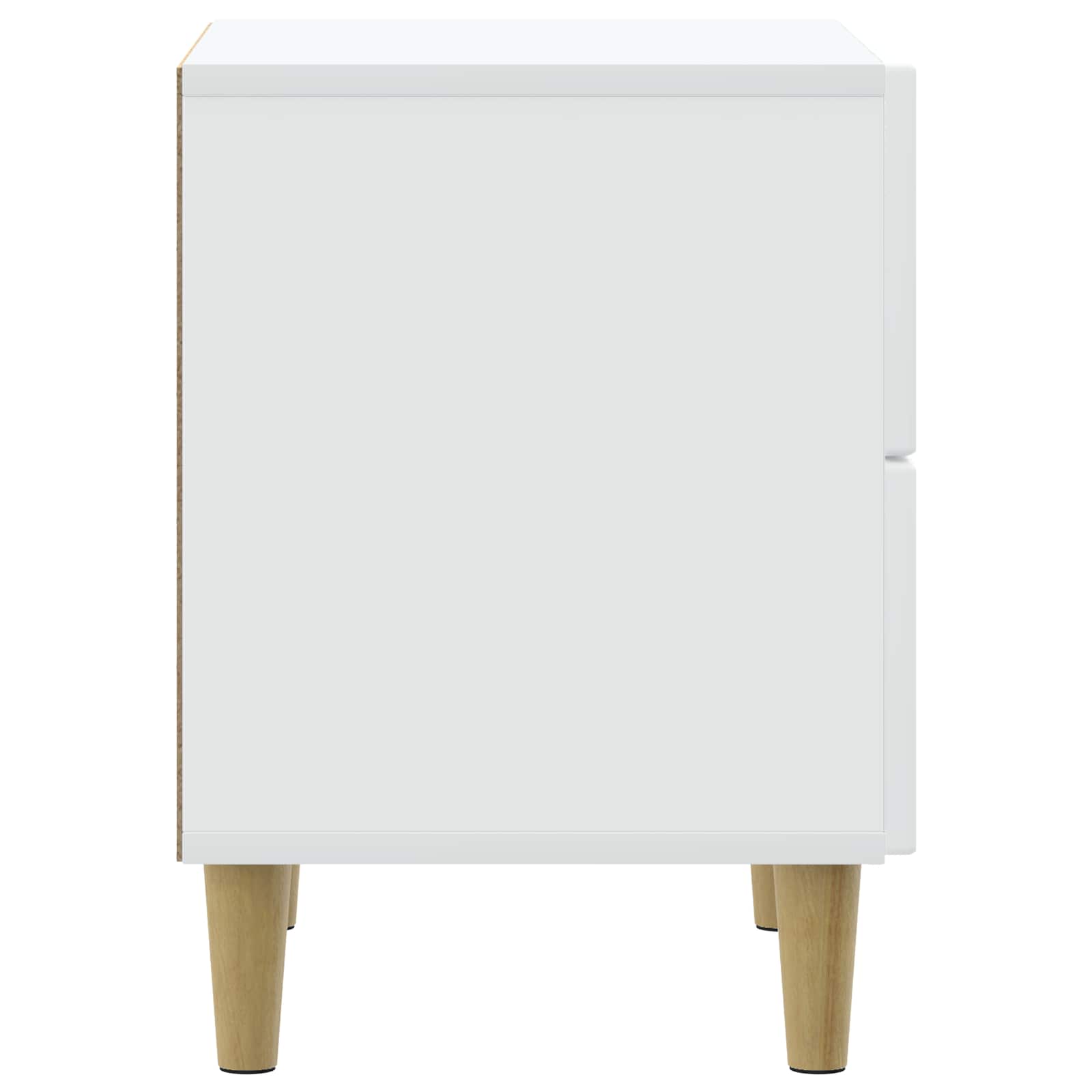 Nachtkastje met lade 2 pcs Wit 43 x 34,5 x 48 cm Bewerkt hout is nu te koop bij PeponiXL, paradijselijk wonen!