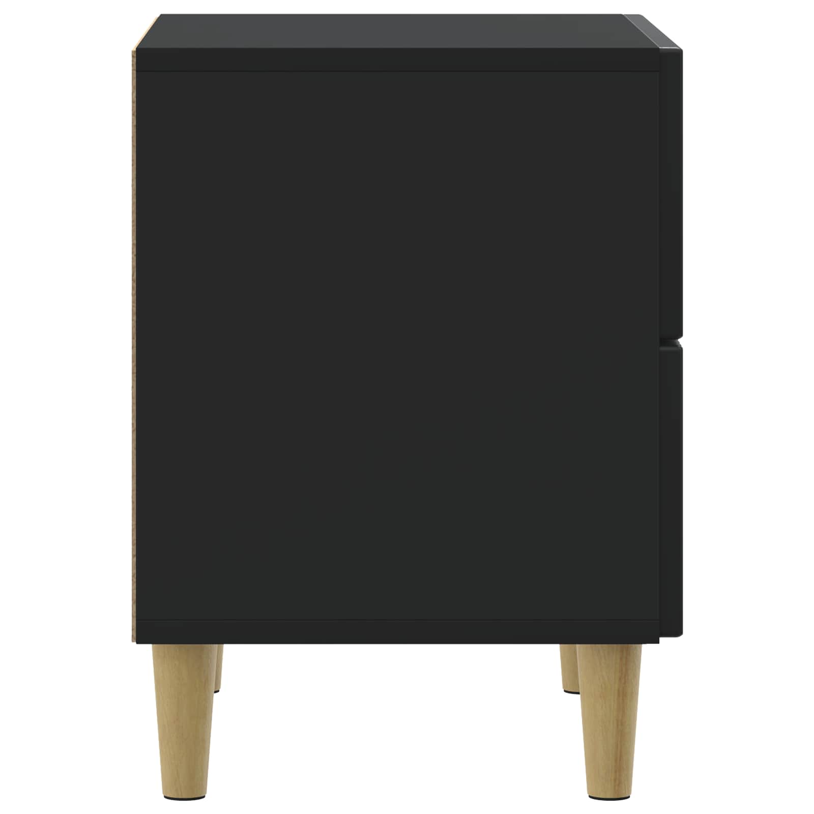Nachtkastje met lade 2 pcs Zwart 43 x 34,5 x 48 cm Bewerkt hout is nu te koop bij PeponiXL, paradijselijk wonen!