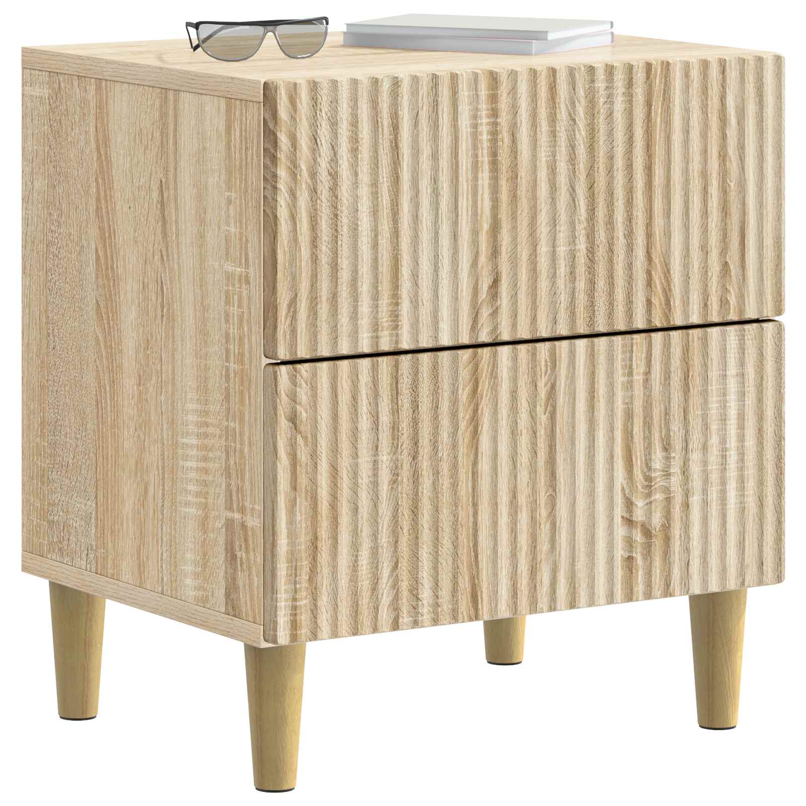 Nachtkastje Sonoma Eiken 43 x 34,5 x 48 cm Bewerkt hout is nu te koop bij PeponiXL, paradijselijk wonen!