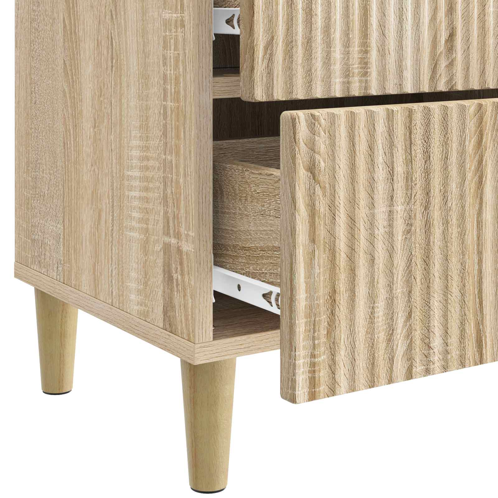 Nachtkastje 2 pcs Sonoma Eiken 43 x 34,5 x 48 cm Bewerkt hout is nu te koop bij PeponiXL, paradijselijk wonen!