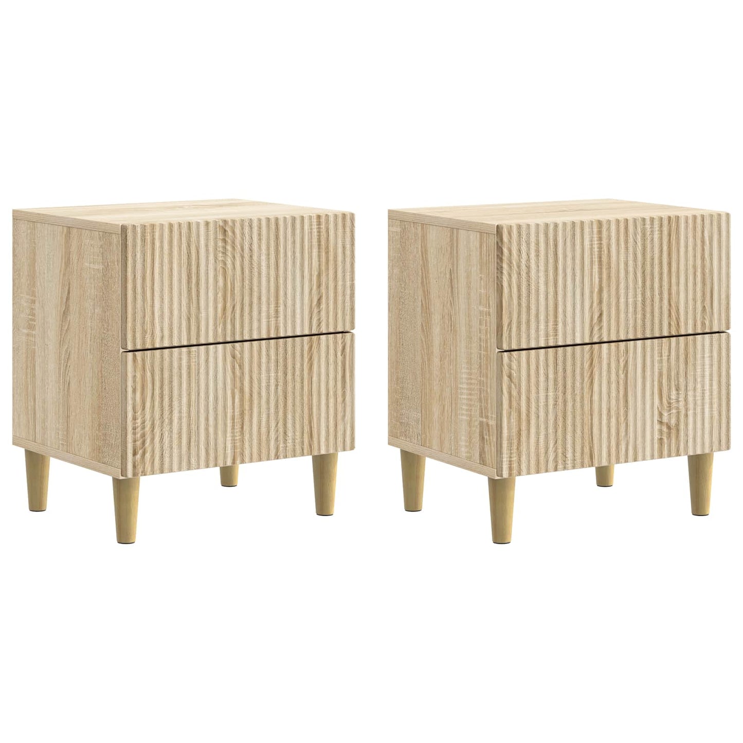 Nachtkastje 2 pcs Sonoma Eiken 43 x 34,5 x 48 cm Bewerkt hout is nu te koop bij PeponiXL, paradijselijk wonen!