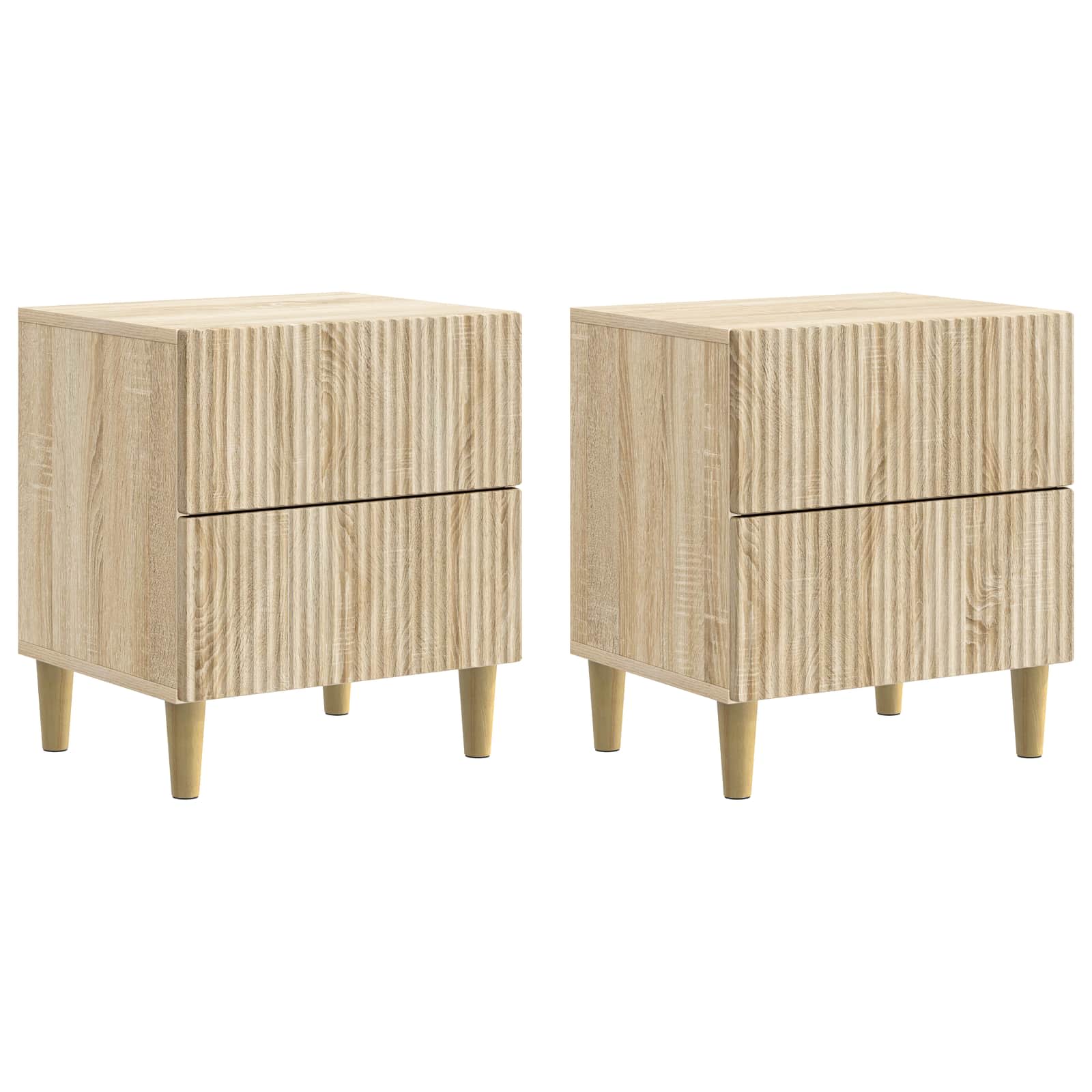 Nachtkastje 2 pcs Sonoma Eiken 43 x 34,5 x 48 cm Bewerkt hout is nu te koop bij PeponiXL, paradijselijk wonen!