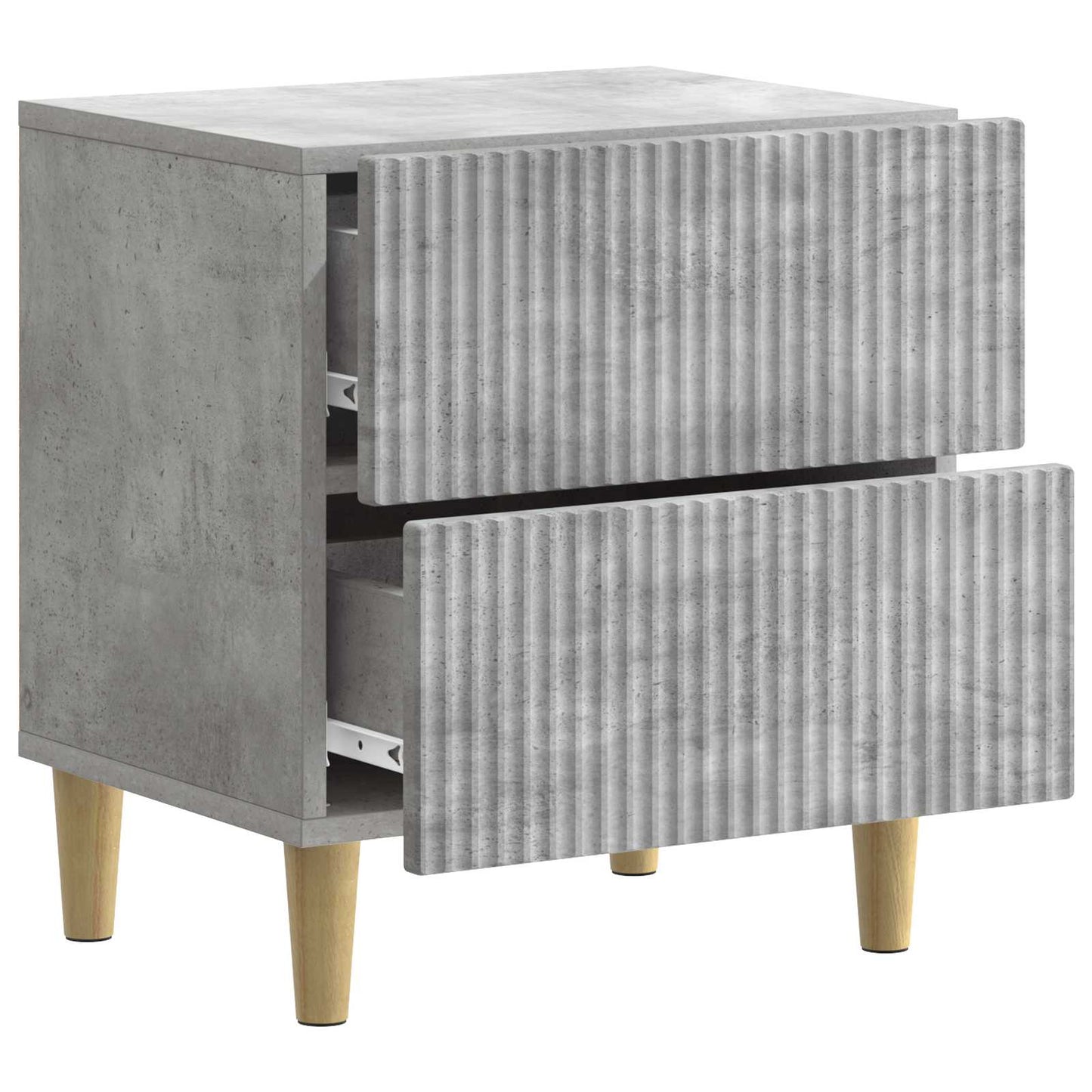 Nachtkastje met lade Betongrijs 43 x 34,5 x 48 cm Bewerkt hout is nu te koop bij PeponiXL, paradijselijk wonen!
