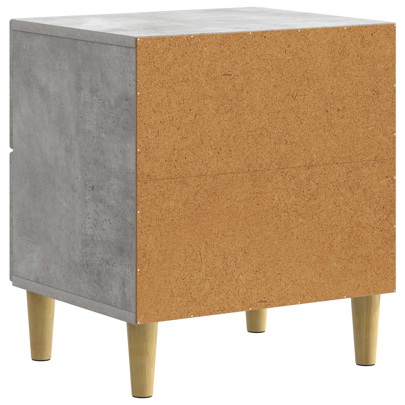 Nachtkastje met lade Betongrijs 43 x 34,5 x 48 cm Bewerkt hout is nu te koop bij PeponiXL, paradijselijk wonen!