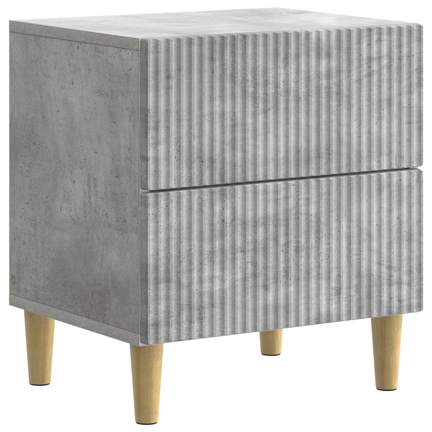 Nachtkastje 2 pcs Betongrijs 43 x 34,5 x 48 cm Bewerkt hout is nu te koop bij PeponiXL, paradijselijk wonen!