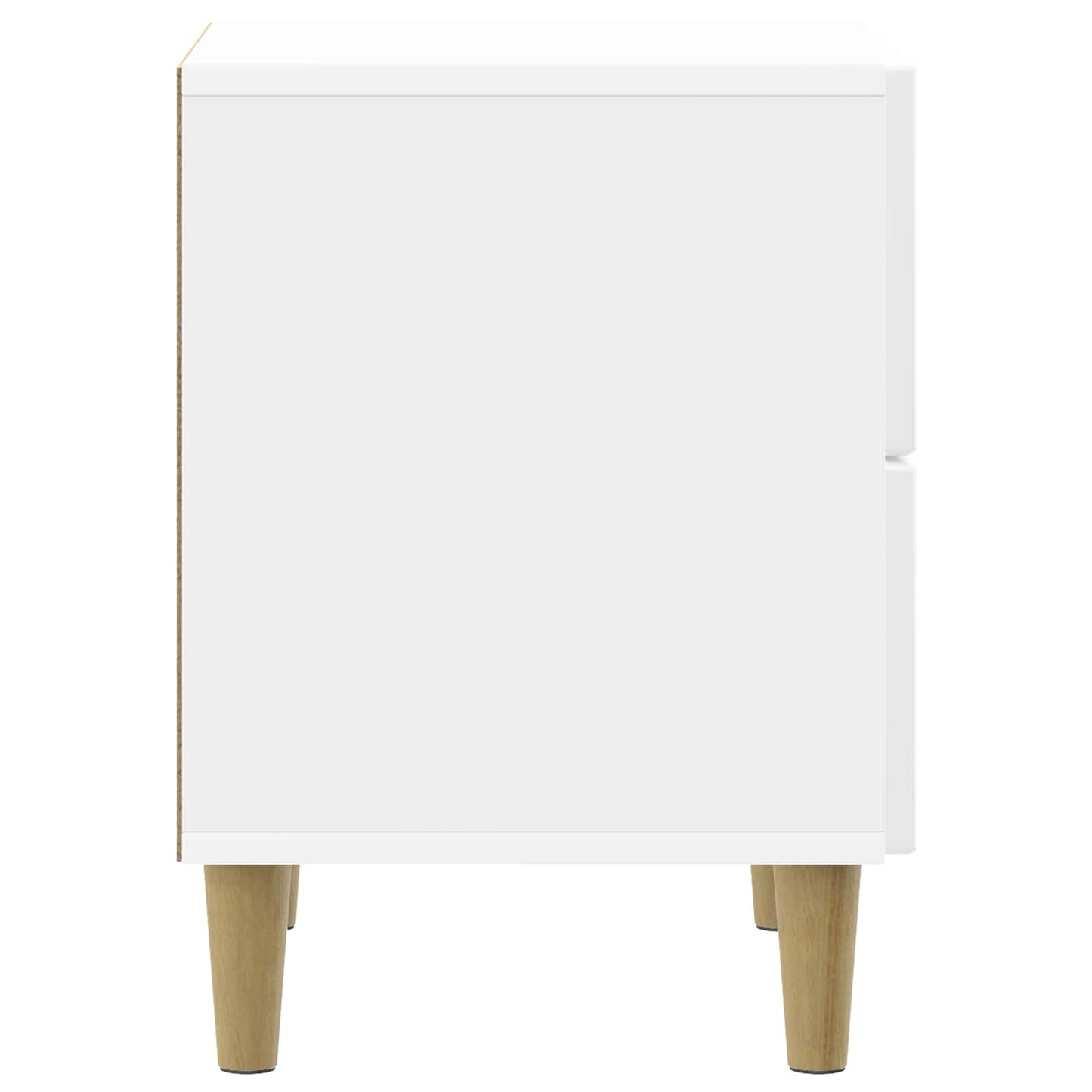 Nachtkastje Hoogglans Wit 43 x 34,5 x 48 cm Bewerkt hout is nu te koop bij PeponiXL, paradijselijk wonen!
