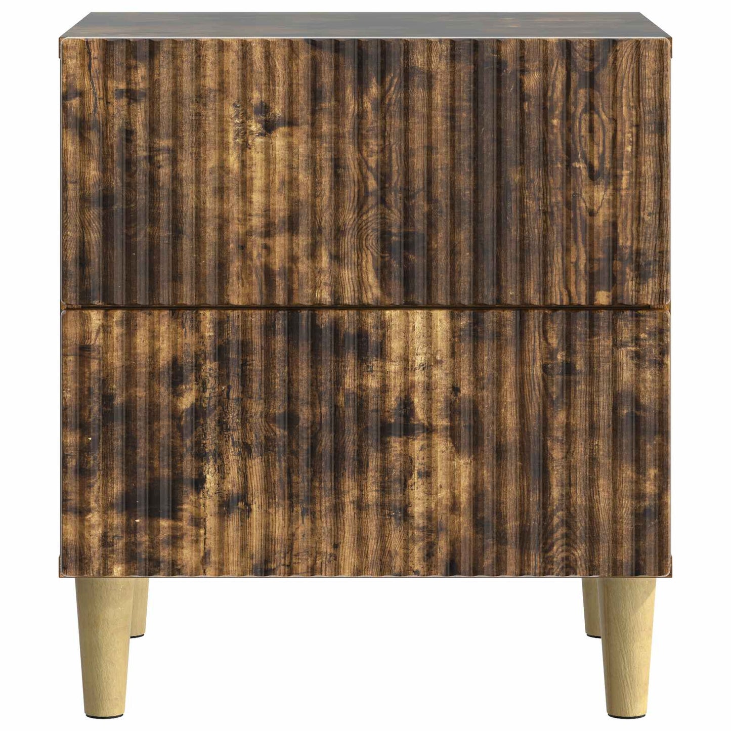 Nachtkastje Gerookt eiken 43 x 34,5 x 48 cm Bewerkt hout is nu te koop bij PeponiXL, paradijselijk wonen!