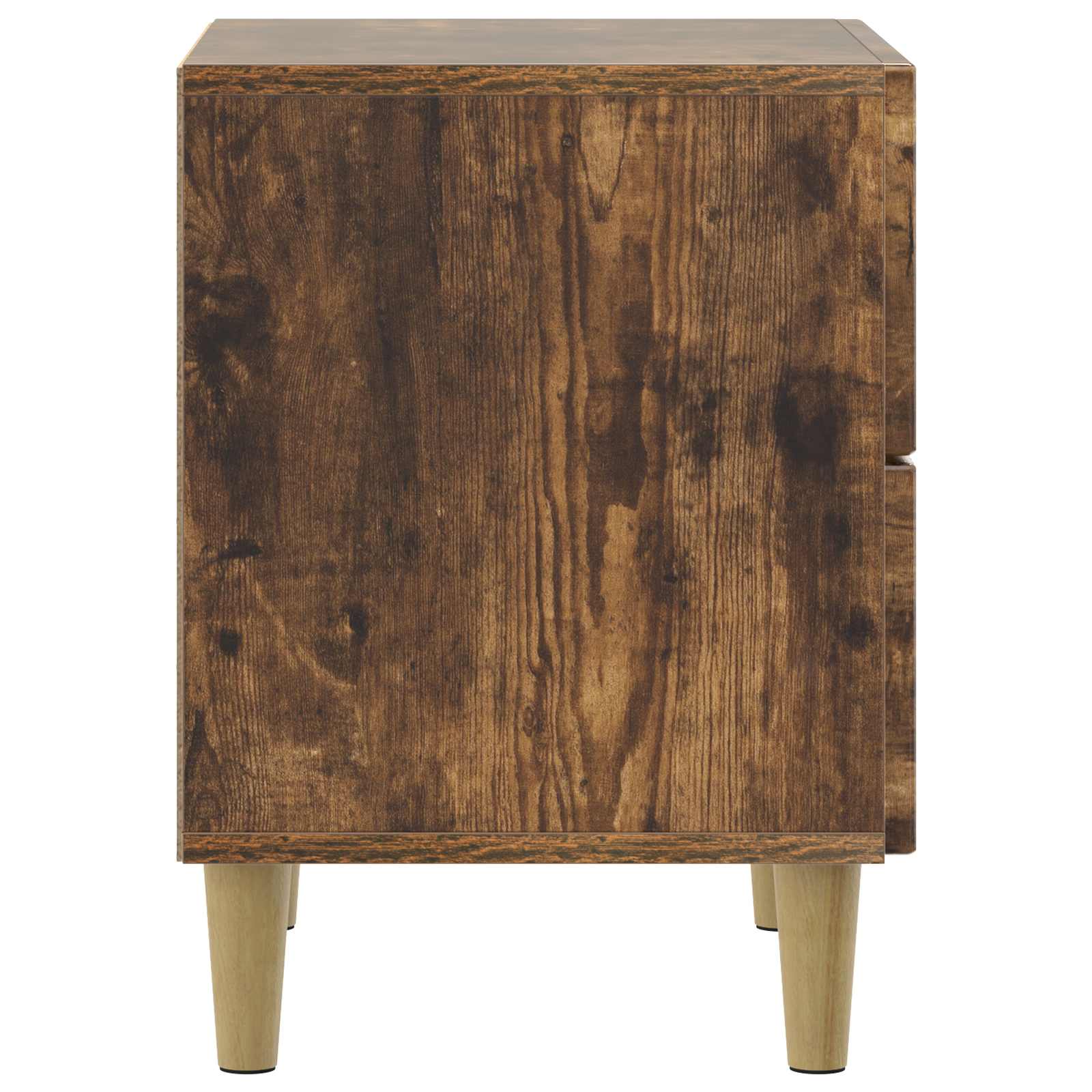 Nachtkastje 2 pcs Gerookt eiken 43 x 34,5 x 48 cm Bewerkt hout is nu te koop bij PeponiXL, paradijselijk wonen!