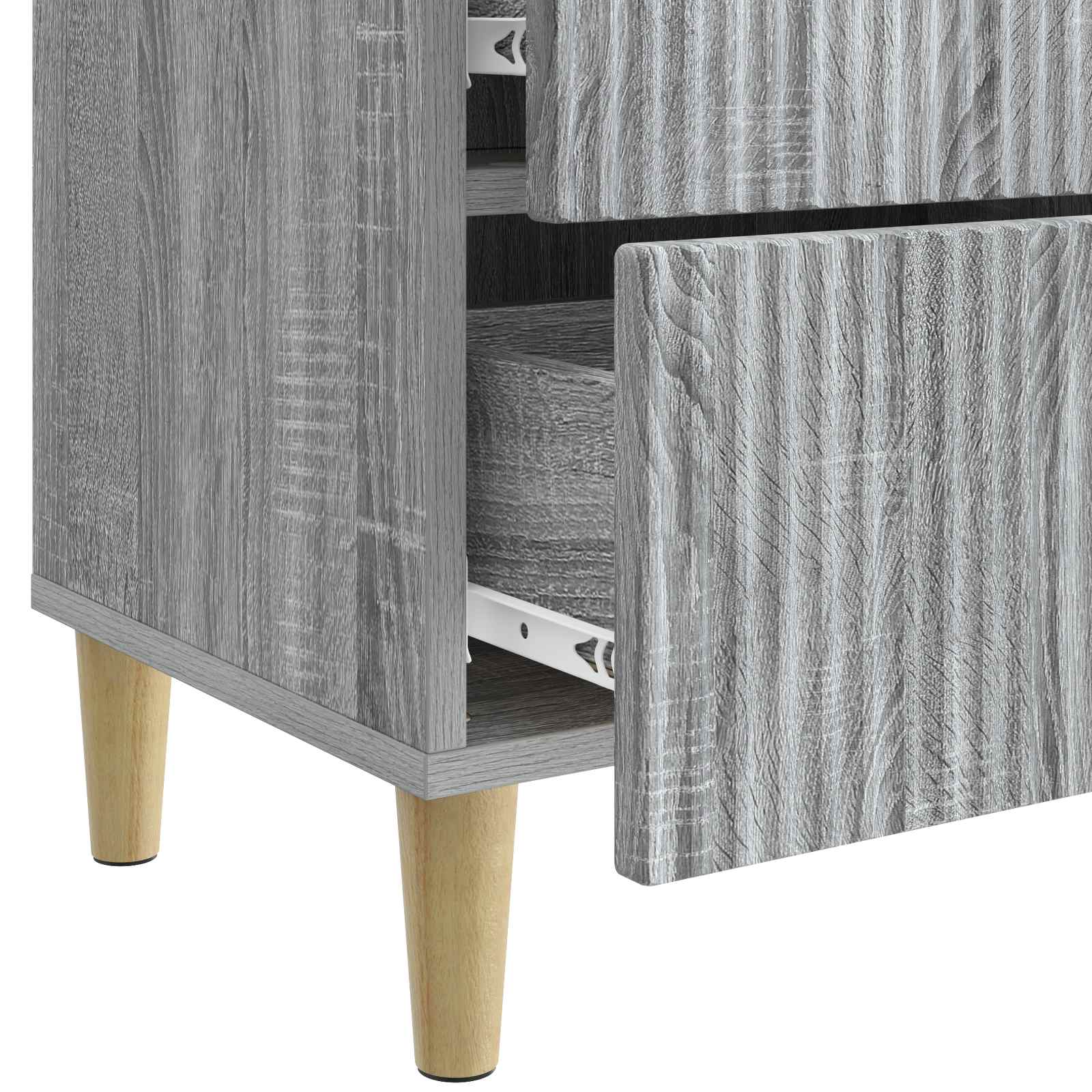 Nachtkastje 2 pcs Grijs sonoma 43 x 34,5 x 48 cm Bewerkt hout is nu te koop bij PeponiXL, paradijselijk wonen!
