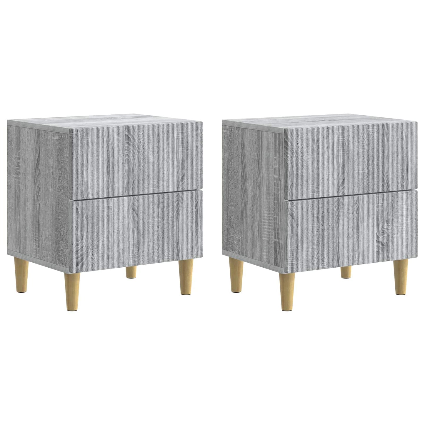 Nachtkastje 2 pcs Grijs sonoma 43 x 34,5 x 48 cm Bewerkt hout is nu te koop bij PeponiXL, paradijselijk wonen!