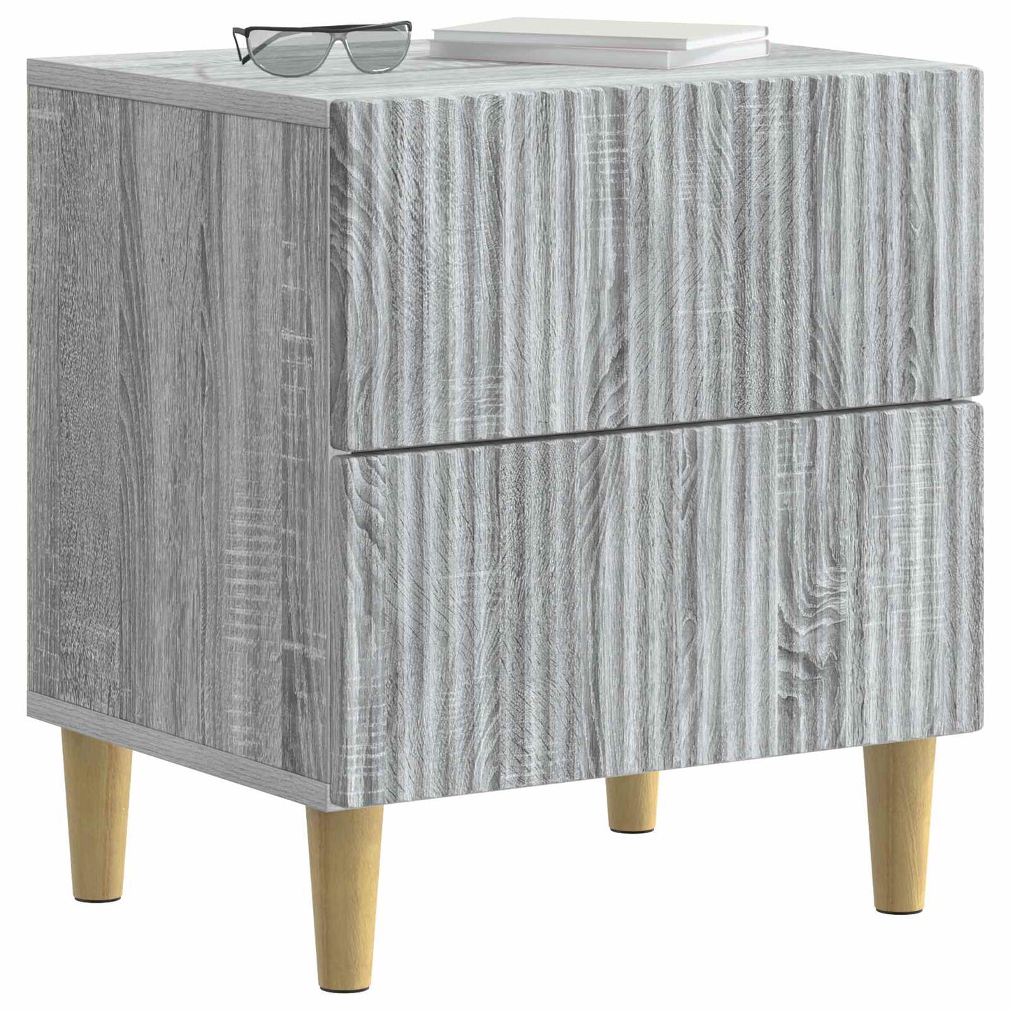 Nachtkastje 2 pcs Grijs sonoma 43 x 34,5 x 48 cm Bewerkt hout is nu te koop bij PeponiXL, paradijselijk wonen!