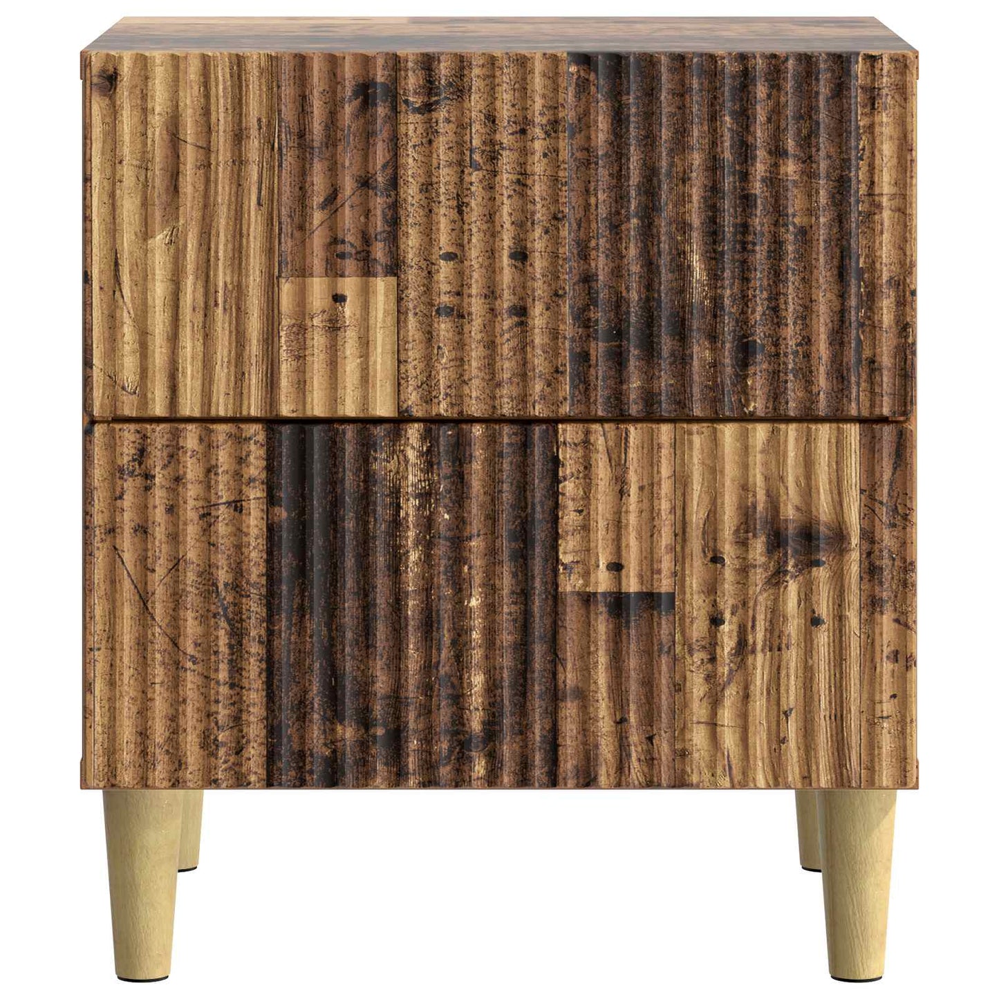 Nachtkastje met lade Oud hout 43 x 34,5 x 48 cm Bewerkt hout is nu te koop bij PeponiXL, paradijselijk wonen!