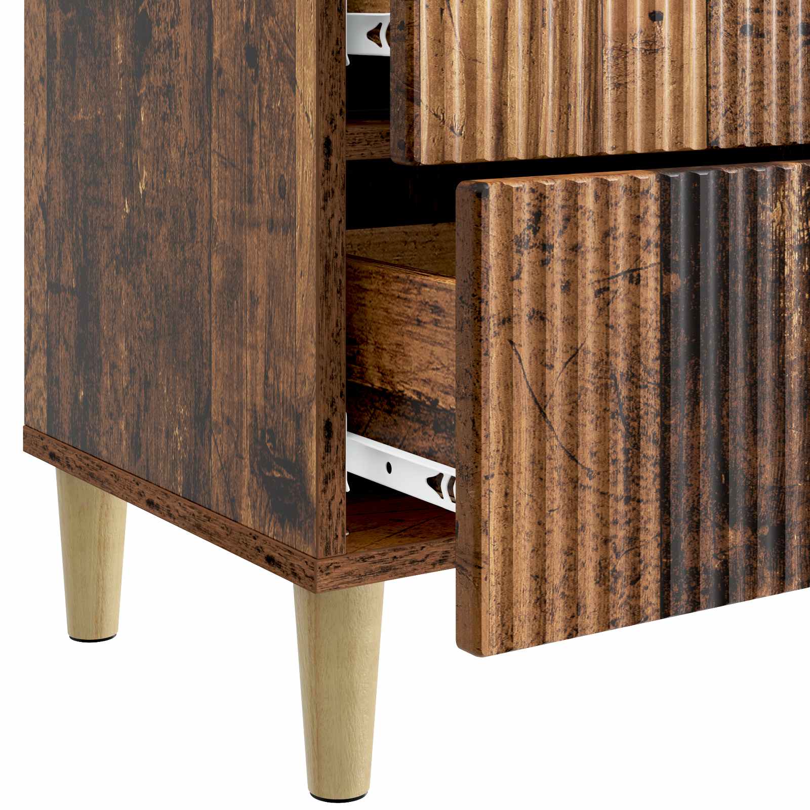 Nachtkastje 2 pcs Oud hout 43 x 34,5 x 48 cm Bewerkt hout is nu te koop bij PeponiXL, paradijselijk wonen!