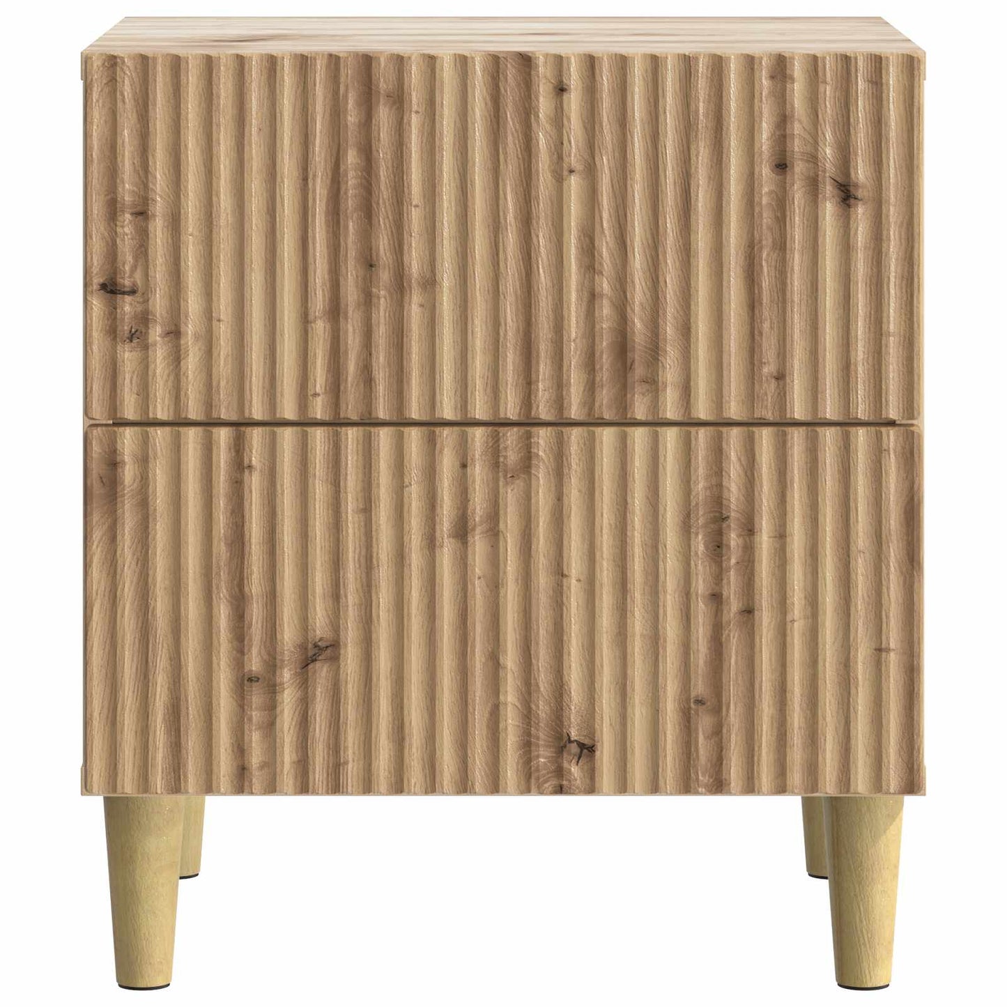 Nachtkastje Artisanaal eiken 43 x 34,5 x 48 cm Bewerkt hout is nu te koop bij PeponiXL, paradijselijk wonen!