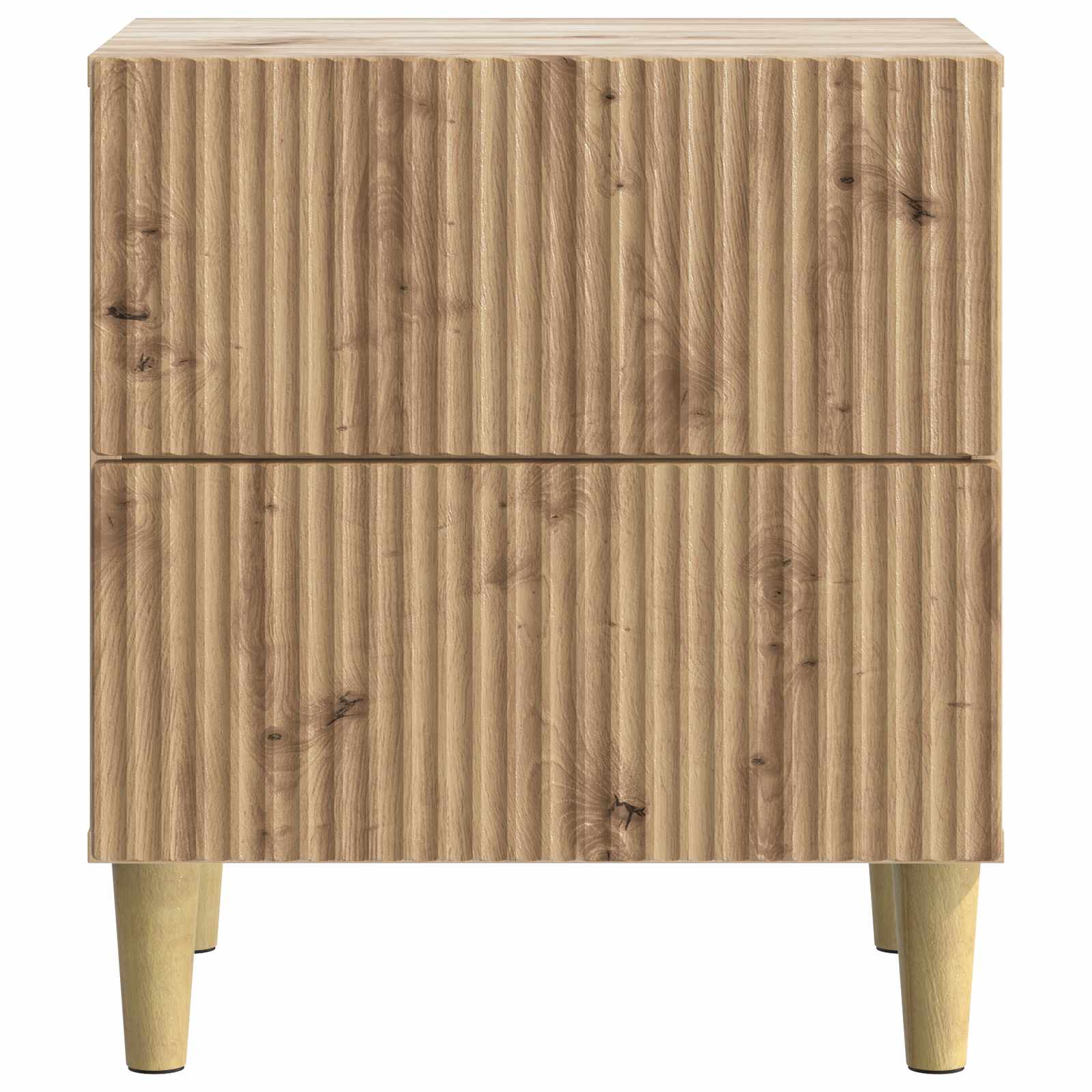 Nachtkastje Artisanaal eiken 43 x 34,5 x 48 cm Bewerkt hout is nu te koop bij PeponiXL, paradijselijk wonen!