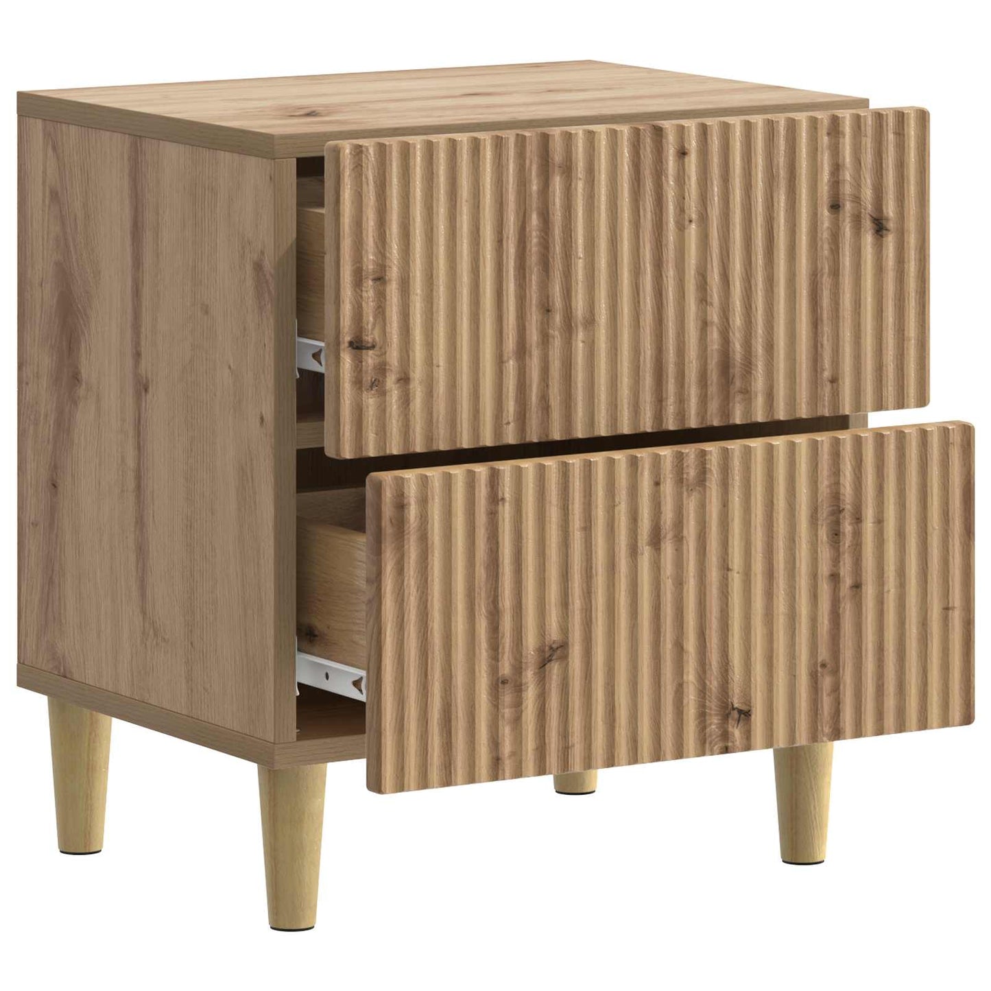 Nachtkastje met lade 2 pcs Artisanaal eiken 43 x 34,5 x 48 cm is nu te koop bij PeponiXL, paradijselijk wonen!
