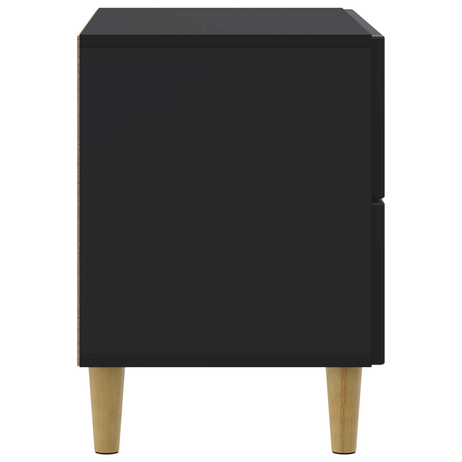 Nachtkastje met lade Zwart 62 x 34,5 x 48 cm Bewerkt hout is nu te koop bij PeponiXL, paradijselijk wonen!