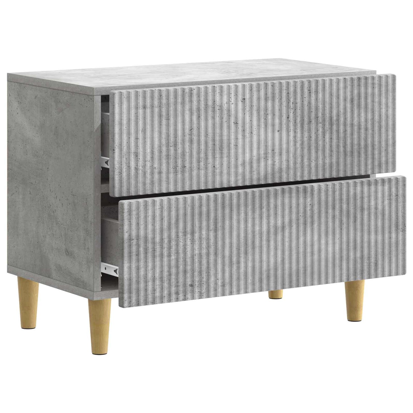 Nachtkastje met lade Betongrijs 62 x 34,5 x 48 cm Bewerkt hout is nu te koop bij PeponiXL, paradijselijk wonen!
