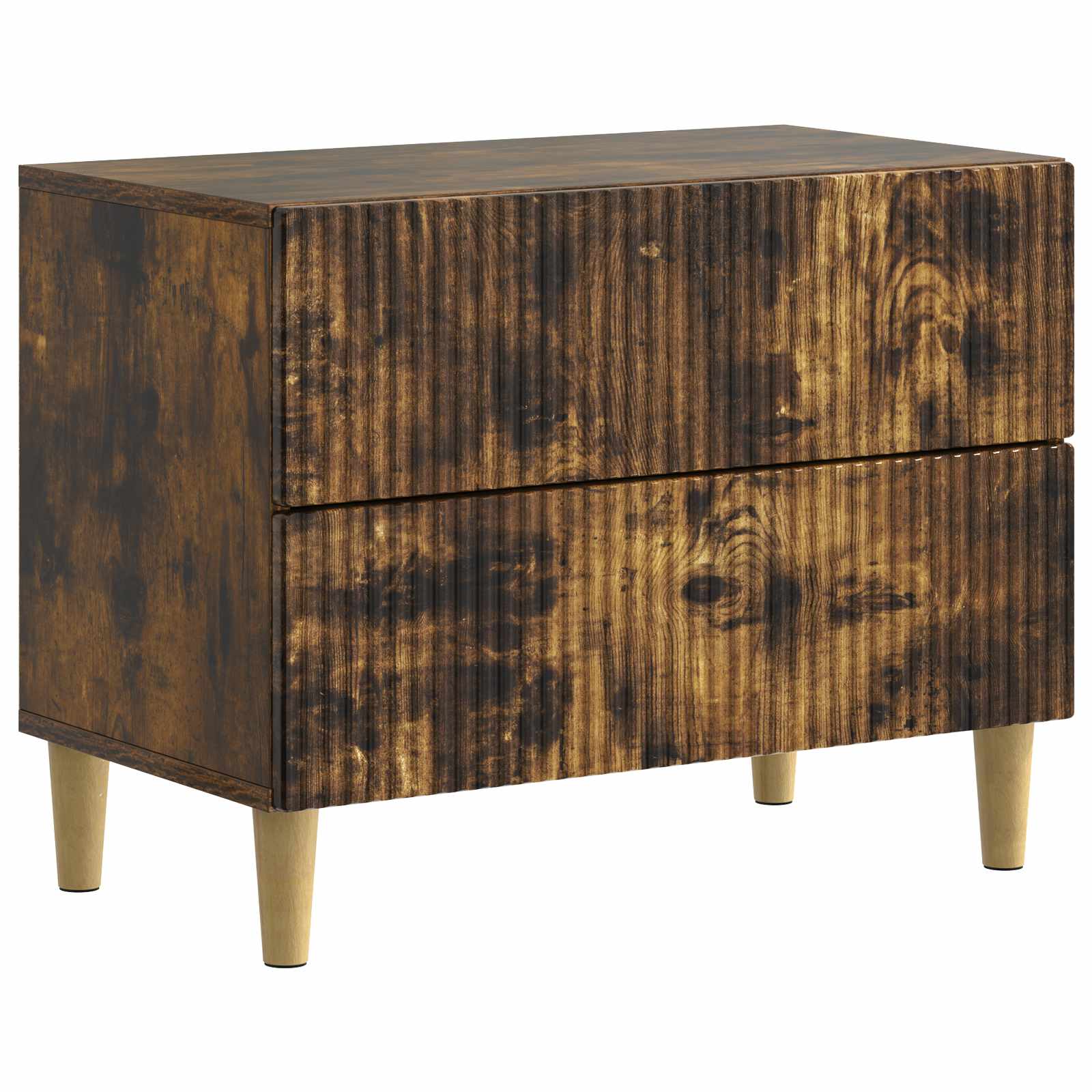 Nachtkastje Gerookt eiken 62 x 34,5 x 48 cm Bewerkt hout is nu te koop bij PeponiXL, paradijselijk wonen!