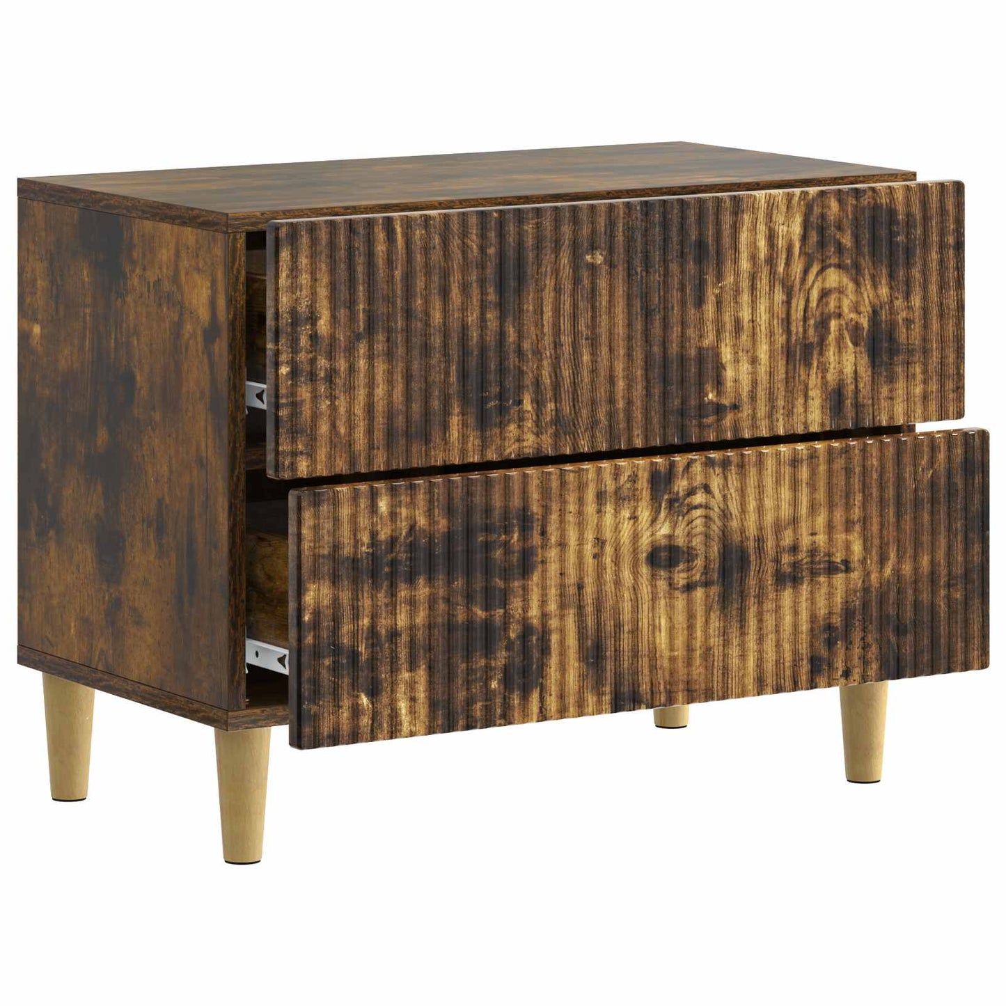 Nachtkastje Gerookt eiken 62 x 34,5 x 48 cm Bewerkt hout is nu te koop bij PeponiXL, paradijselijk wonen!