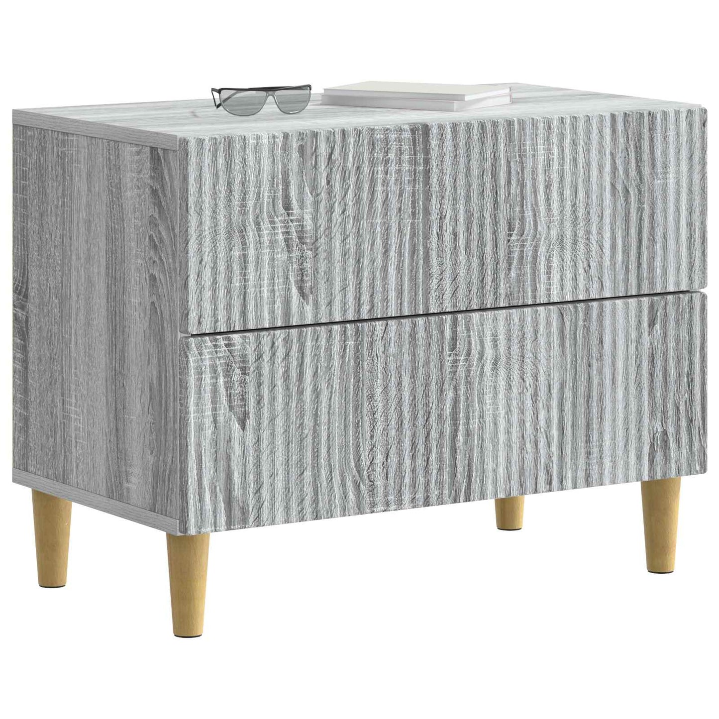 Nachtkastje Grijs sonoma 62 x 34,5 x 48 cm Bewerkt hout is nu te koop bij PeponiXL, paradijselijk wonen!