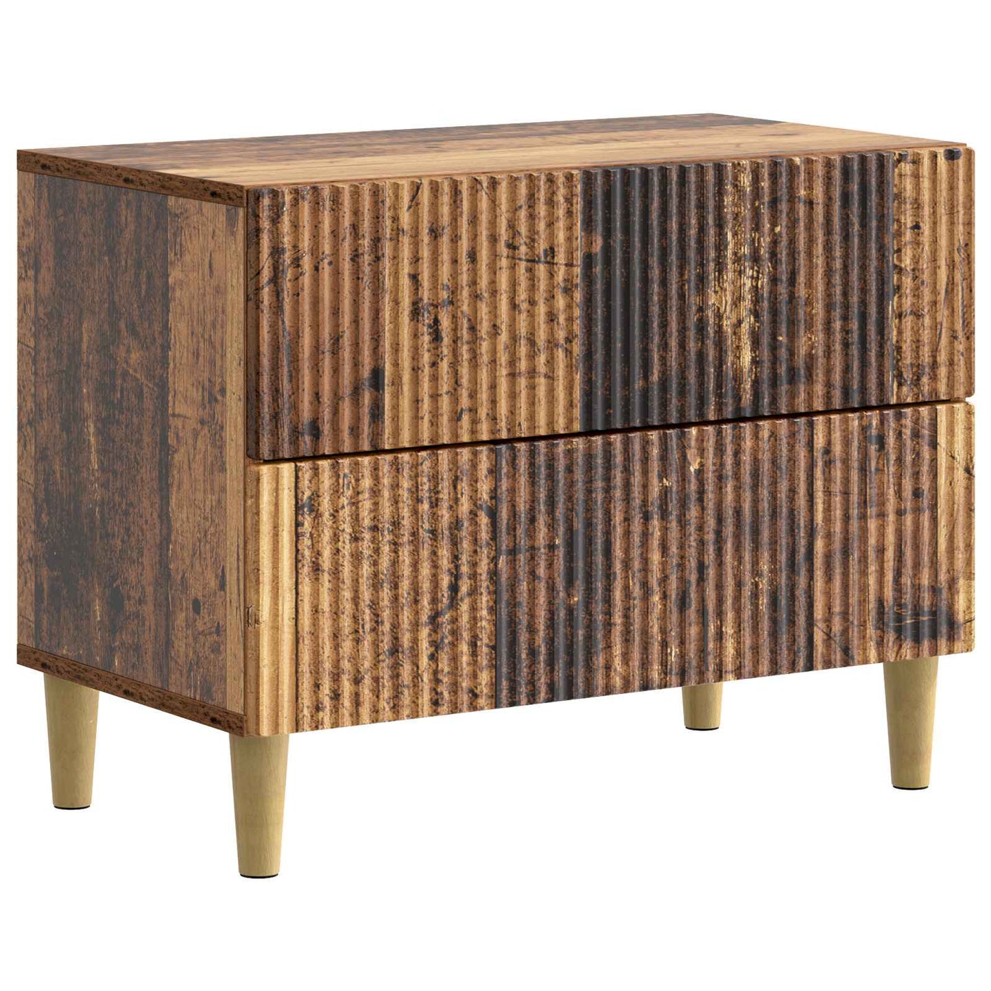 Nachtkastje met lade Oud hout 62 x 34,5 x 48 cm Bewerkt hout is nu te koop bij PeponiXL, paradijselijk wonen!