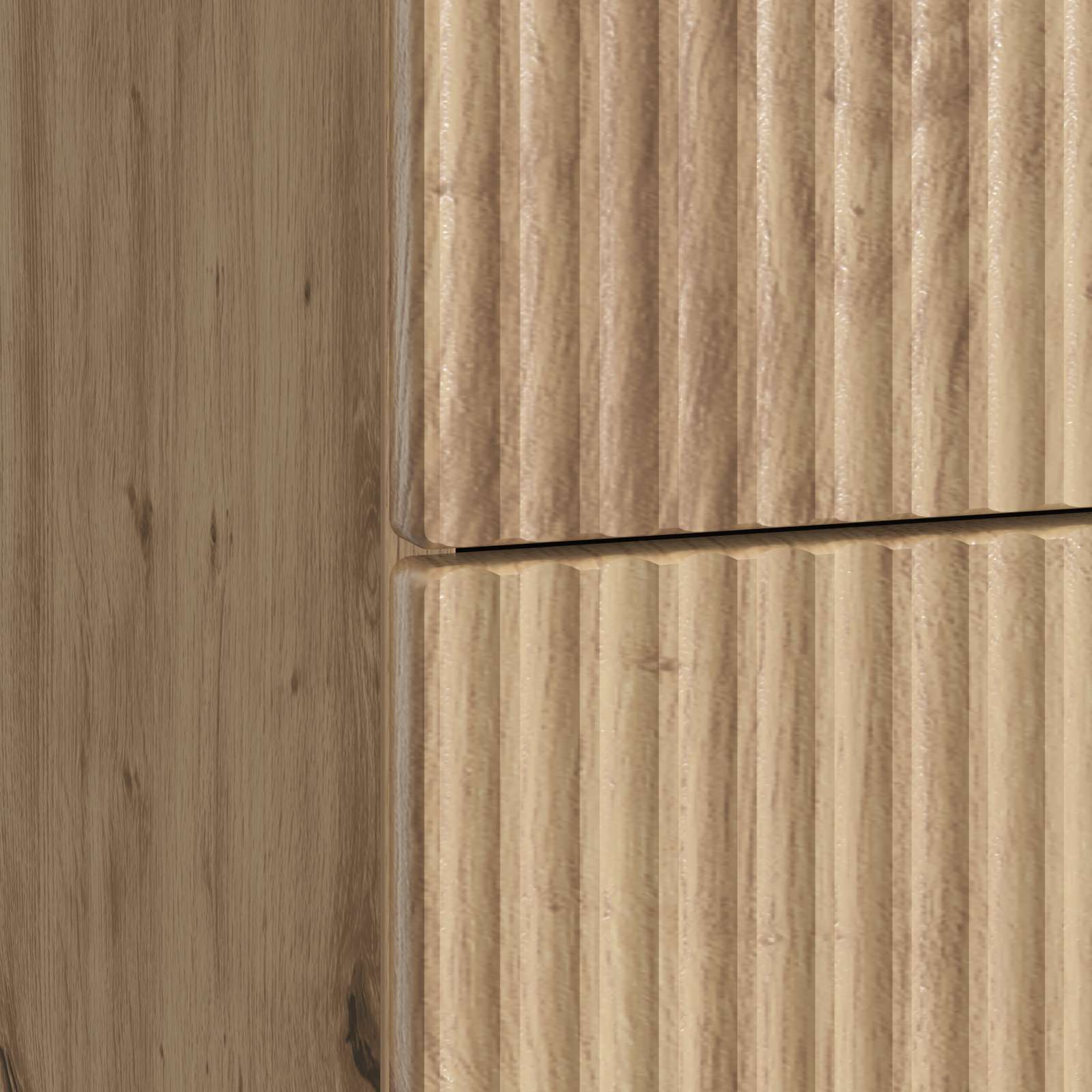 Nachtkastje Artisanaal eiken 62 x 34,5 x 48 cm Bewerkt hout is nu te koop bij PeponiXL, paradijselijk wonen!